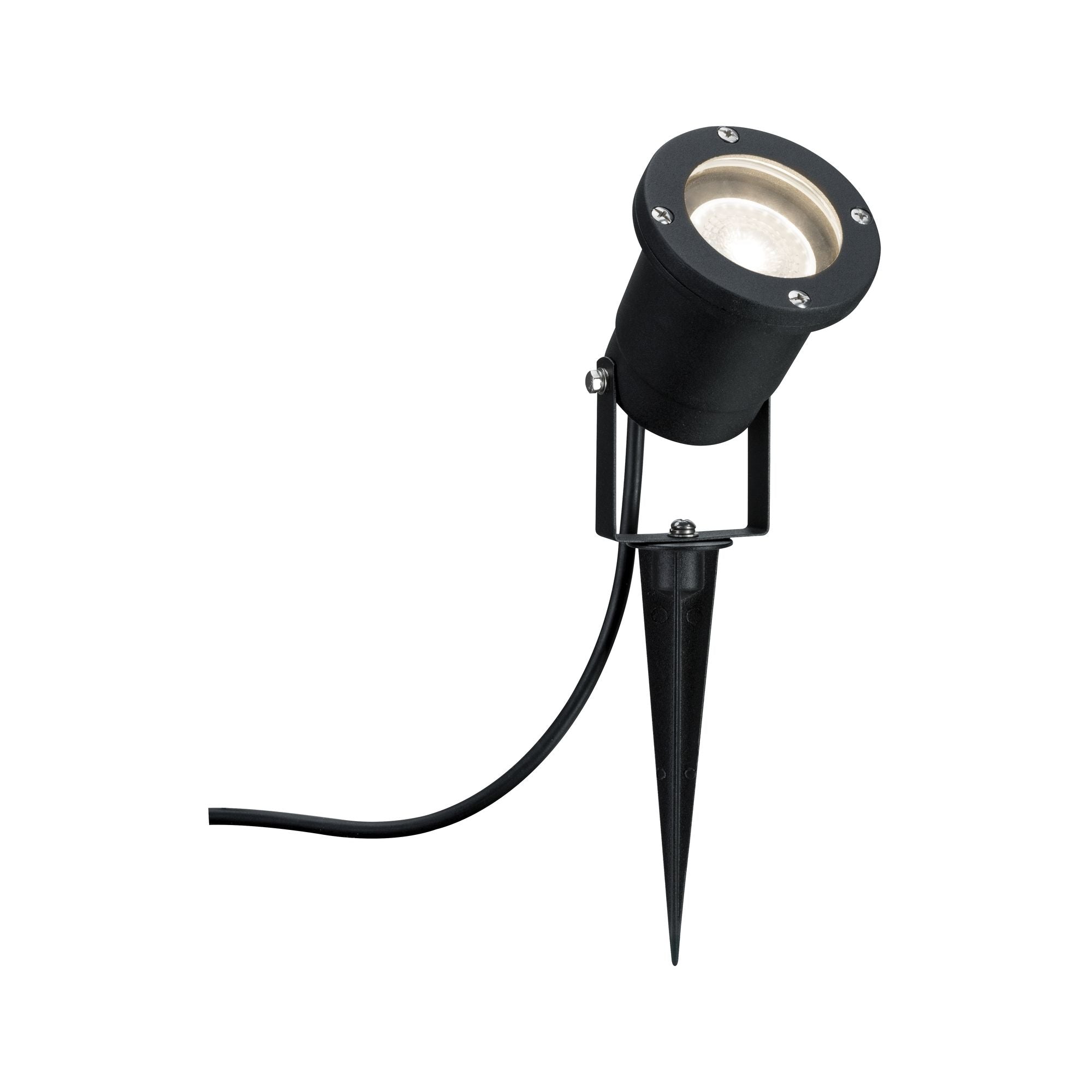 LED Gartenstrahler LED Gartenstrahler IP65 rund 92mm 3000K 3,5W 230lm 230V Schwarz Aluminium - Paulmann - 98896
