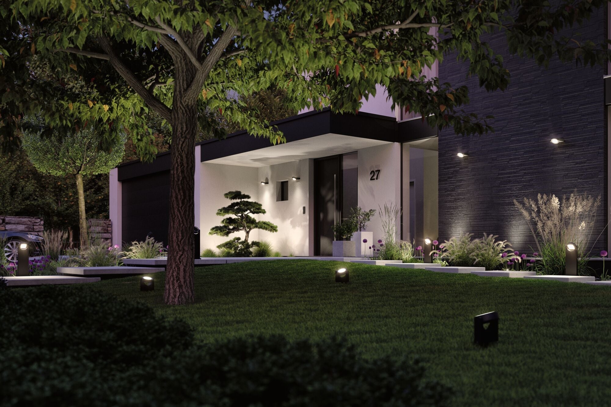 LED Gartenstrahler Swivea IP44 183x46mm 3000K 8W 460lm 230V Anthrazit Aluminium - Paulmann - 94408