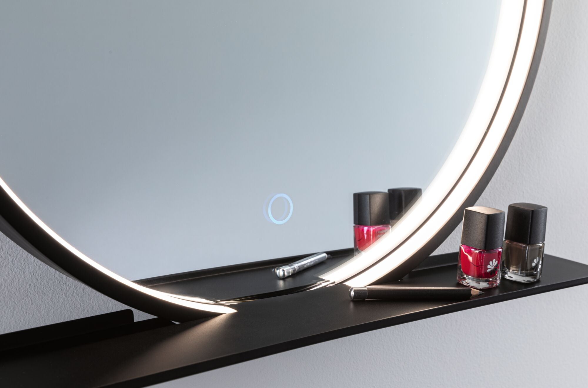 LED Leuchtspiegel Miro IP44 Tunable White 160lm 230V 10,5W Spiegel/Schwarz matt - Paulmann - 71090