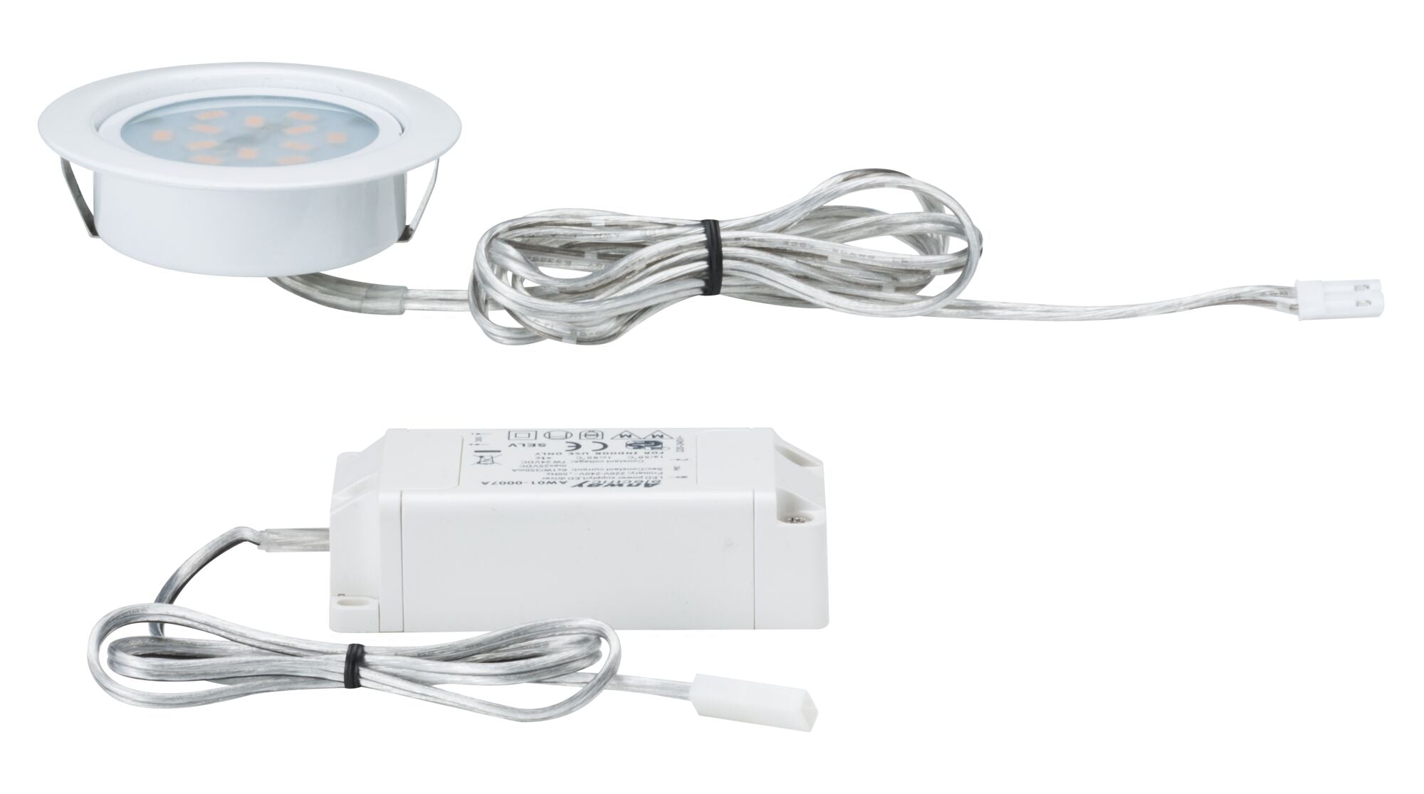 LED Möbeleinbauleuchten Micro Line Einzelleuchte rund 65mm 4,5W 300lm 230V 2700K Weiß - Paulmann - 93555