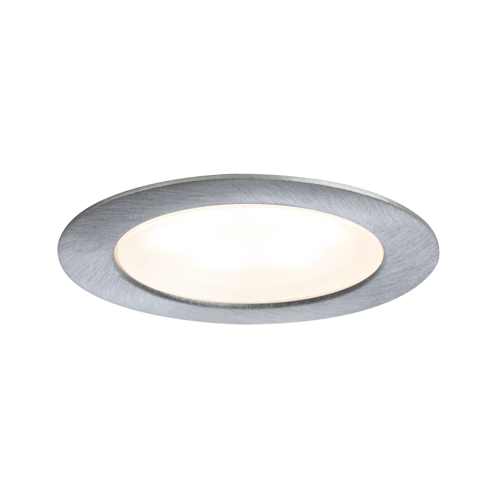 LED Möbeleinbauleuchten Micro Line Mini rund 35mm 5x0,4W 5x20lm 230/12V 2700K Eisen gebürstet - Paulmann - 93586
