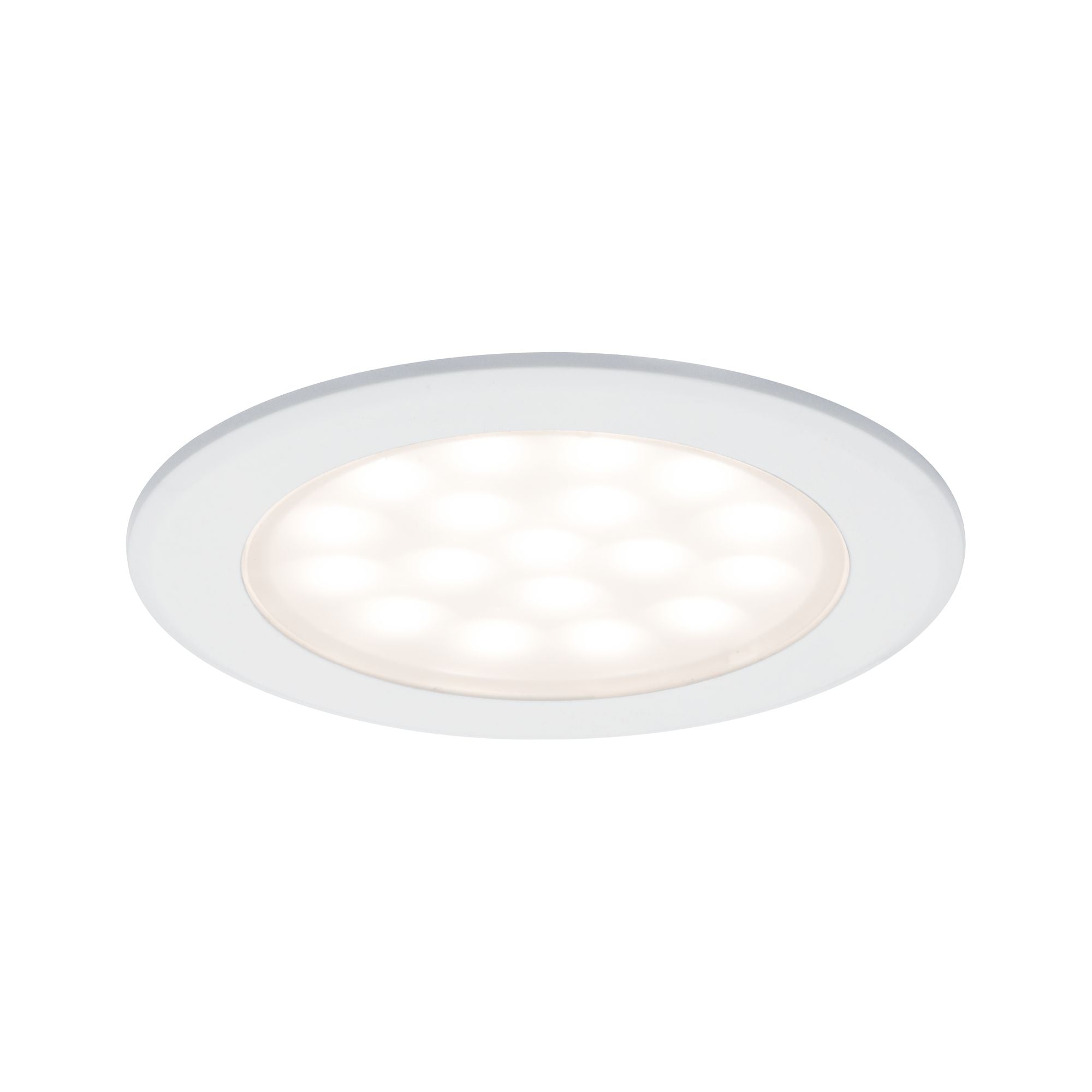 LED Möbeleinbauleuchten Spiegelschrank rund 65mm 2x2,5W 2x180lm 230/12V 3000K Weiß matt - Paulmann - 99921