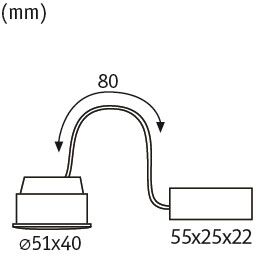 LED Modul Einbauleuchte Base Coin rund 51mm Coin 5W 370lm 230V 3000K Satin - Paulmann - 93076