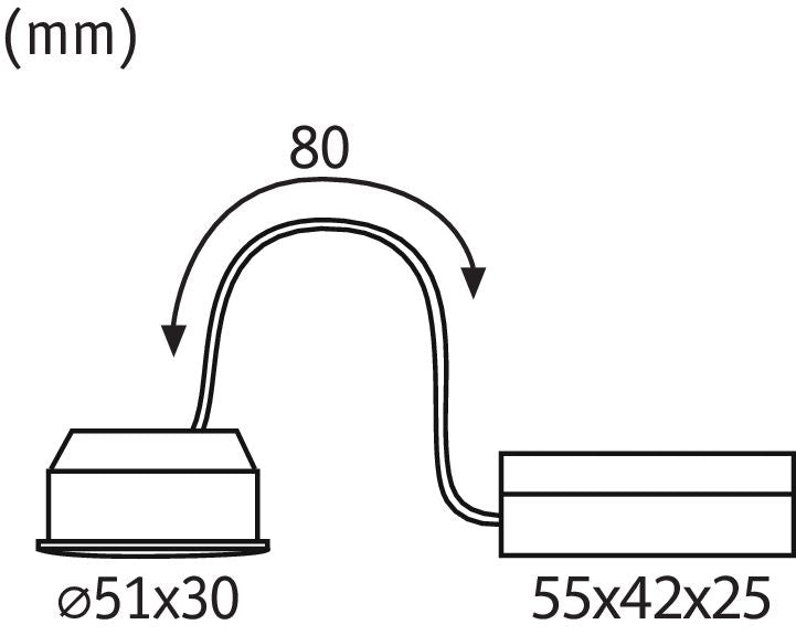 LED Modul Einbauleuchte Nova Coin rund 51mm Coin 6W 470lm 230V dimmbar 2700K Satin - Paulmann - 93070