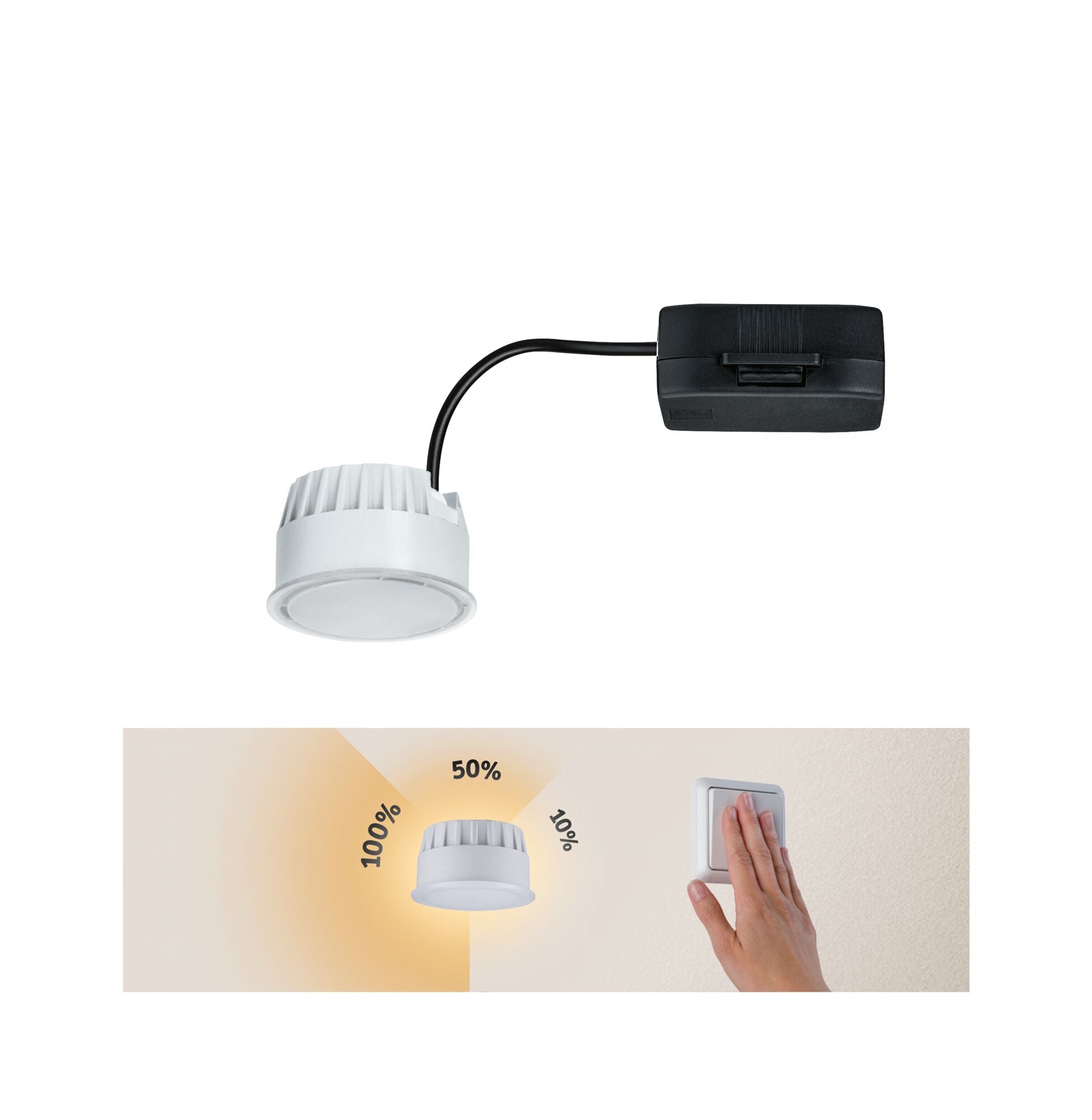 LED Modul Einbauleuchte Nova Coin rund 51mm Coin 6W 470lm 230V dimmbar 2700K Satin - Paulmann - 93070