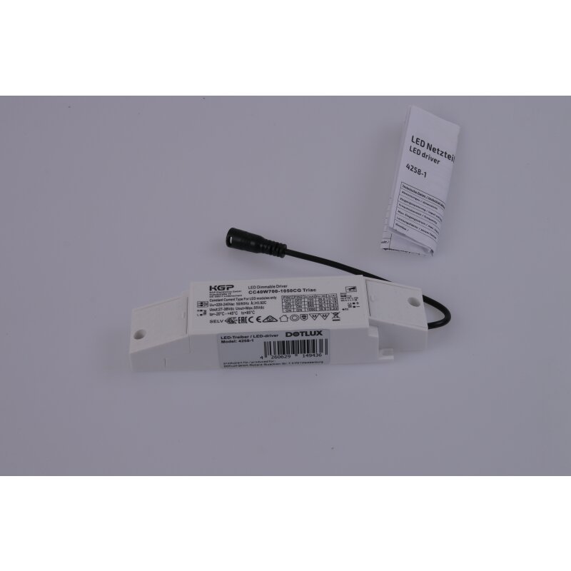 LED Netzteil CC 27 - 40W 700 - 1050mA 27 - 38V dimmbar Phasenan - /abschnitt - Dotlux - 4258 - 1