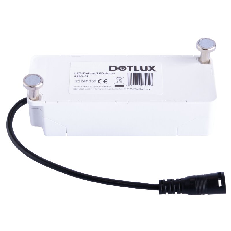LED - Netzteil CC für QUICK - FIXadapt max. 26W 450 - 600mA 30 - 42V dimmbar 1 - 10V - Dotlux - 5390 - M