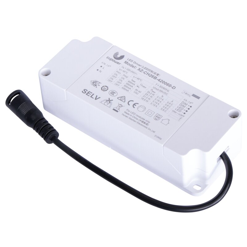 LED - Netzteil CC für QUICK - FIXadapt max. 26W 450 - 600mA 30 - 42V dimmbar 1 - 10V - Dotlux - 5390 - M