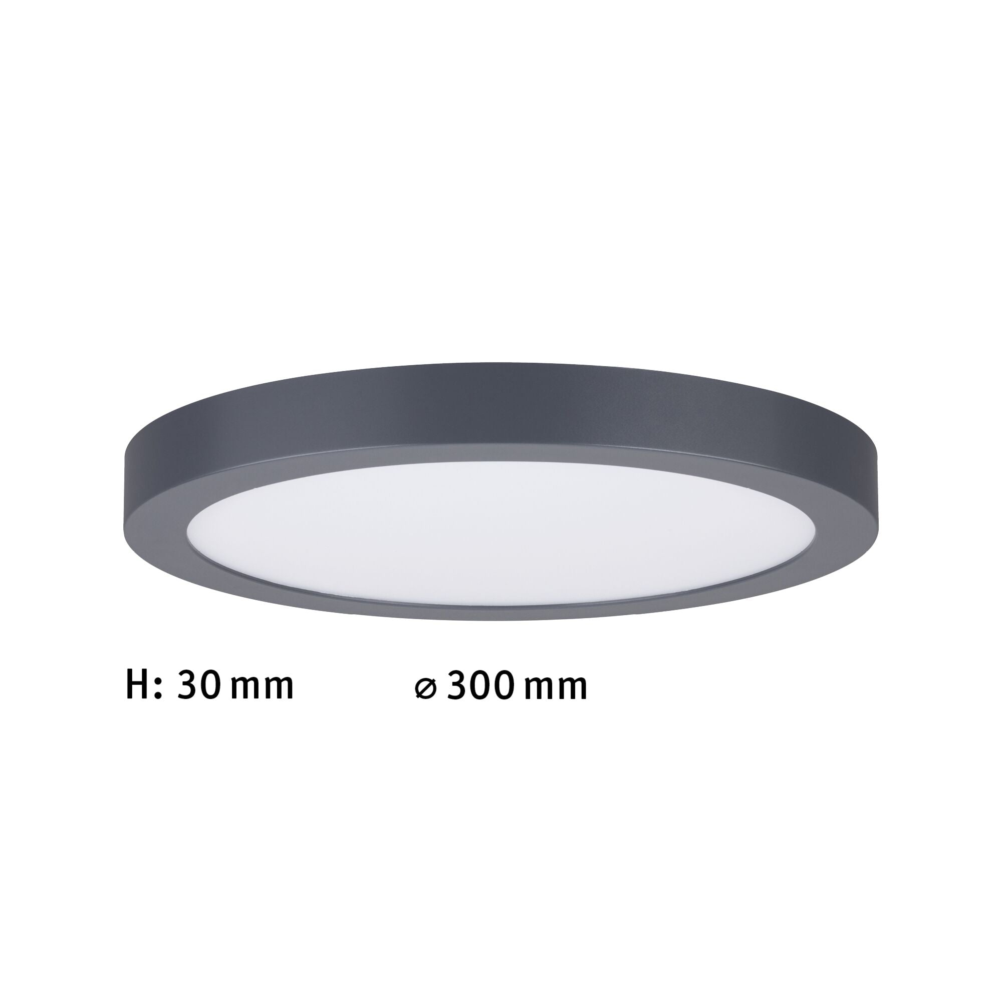 LED Panel Abia rund 300mm 22W 2200lm 2700K Dunkelgrau - Paulmann - 70988