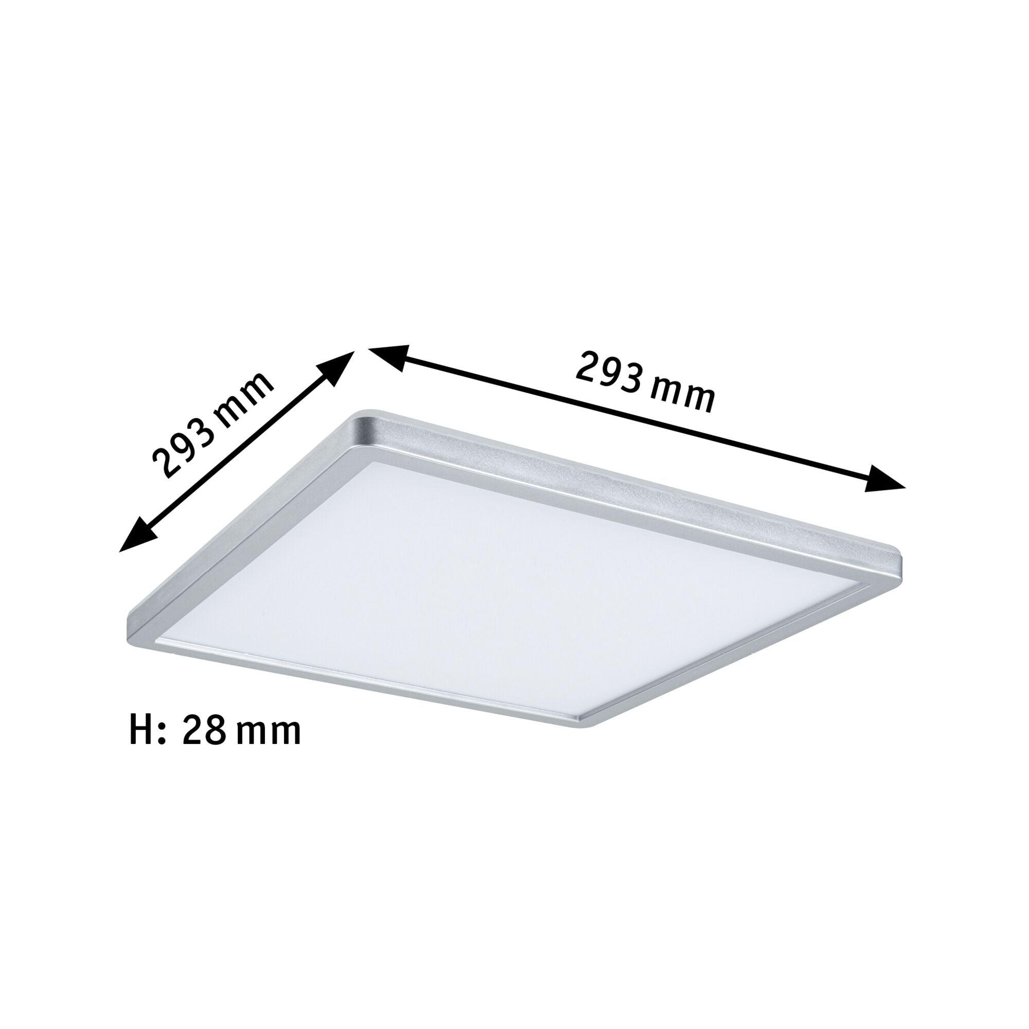 LED Panel Atria Shine Backlight eckig 293x293mm 16W 1600lm 3000K Chrom matt - Paulmann - 70994