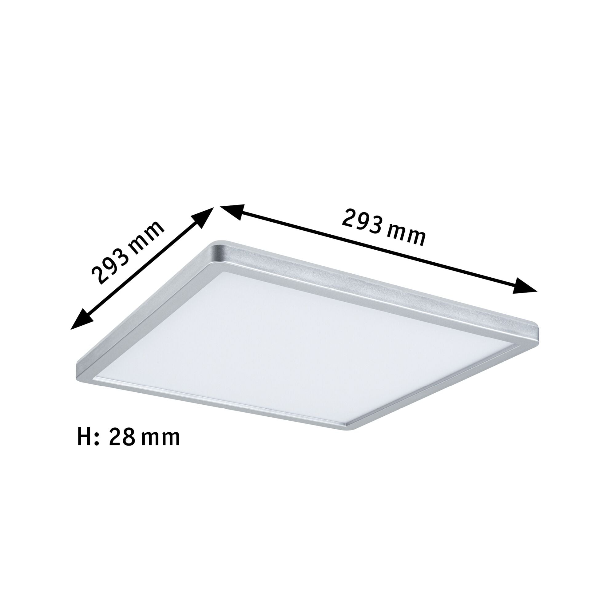 LED Panel Atria Shine Backlight eckig 293x293mm 16W 1600lm 4000K Chrom matt - Paulmann - 71008