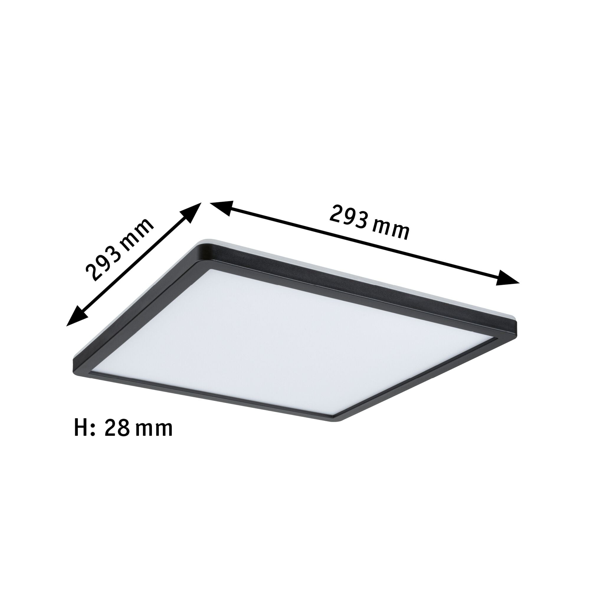 LED Panel Atria Shine Backlight eckig 293x293mm 16W 1600lm 4000K Schwarz - Paulmann - 71015