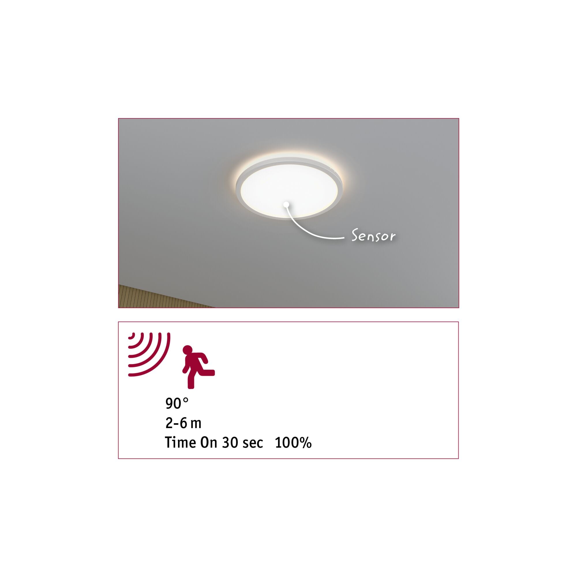 LED Panel Atria Shine Backlight IP44 rund 293mm 16W 1600lm 4000K Weiß - Paulmann - 71184