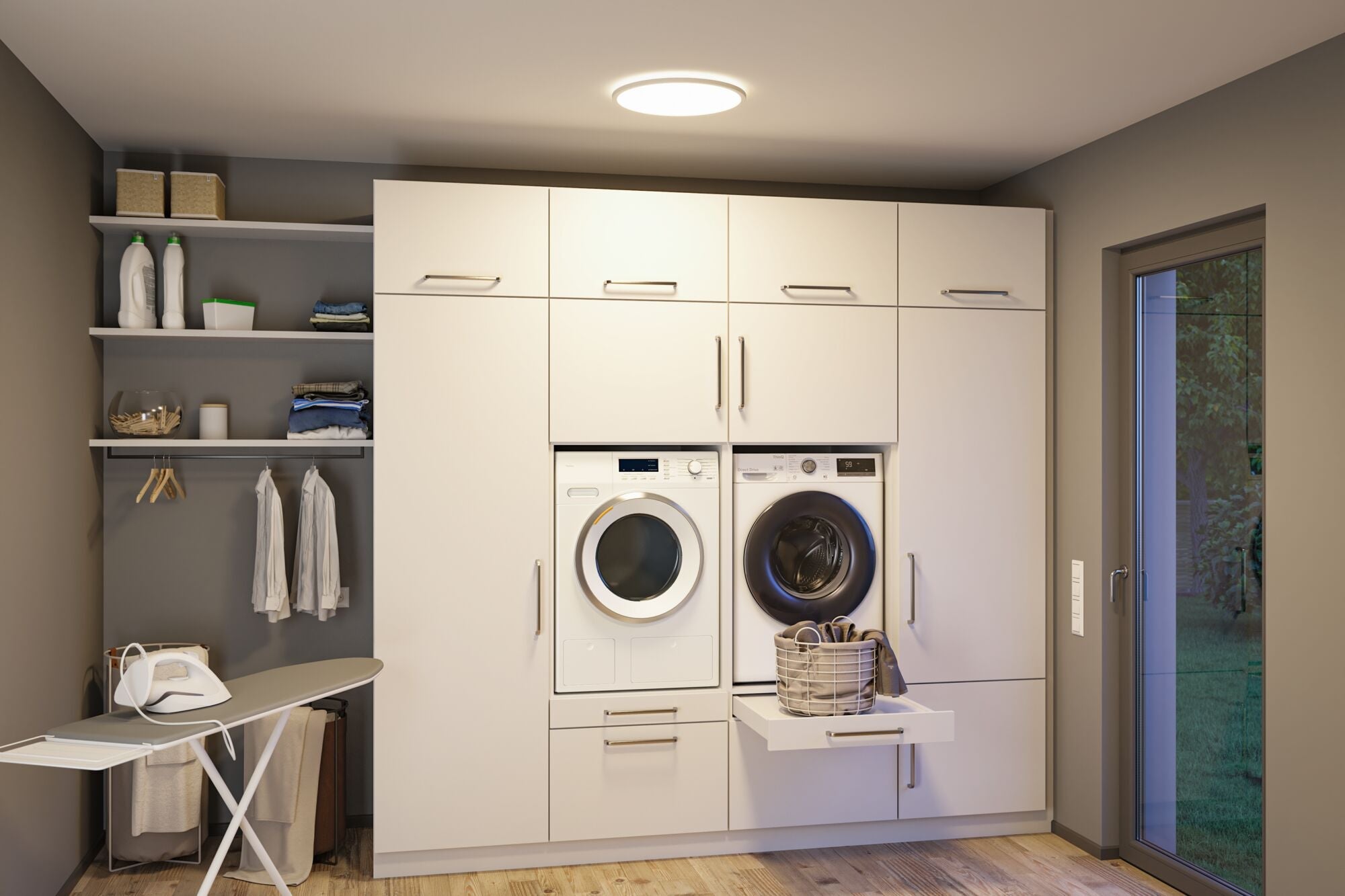 LED Panel Atria Shine Backlight IP44 rund 420mm 22W 2300lm 4000K Weiß - Paulmann - 71185