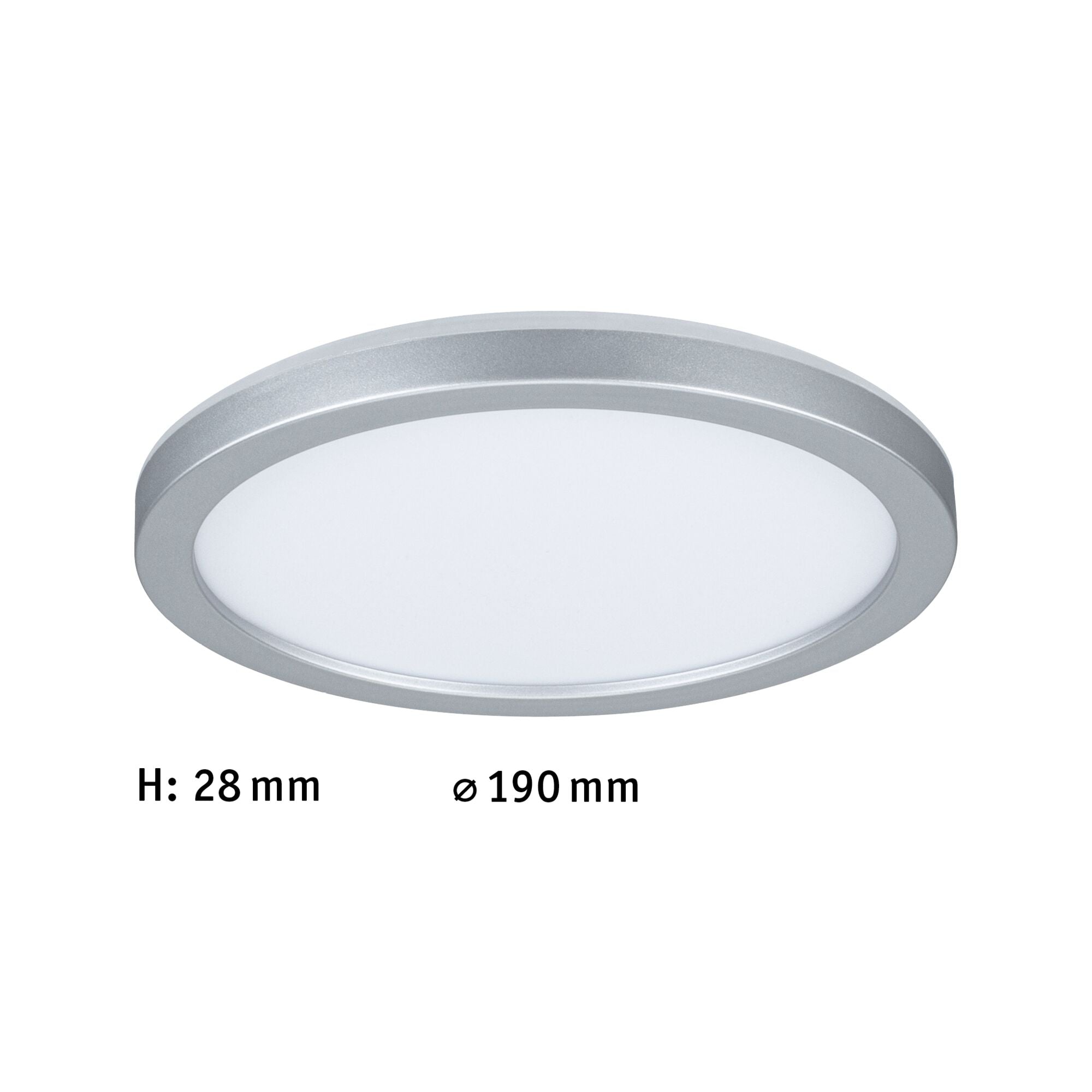 LED Panel Atria Shine Backlight rund 190mm 11,2W 850lm 3000K Chrom matt - Paulmann - 70990