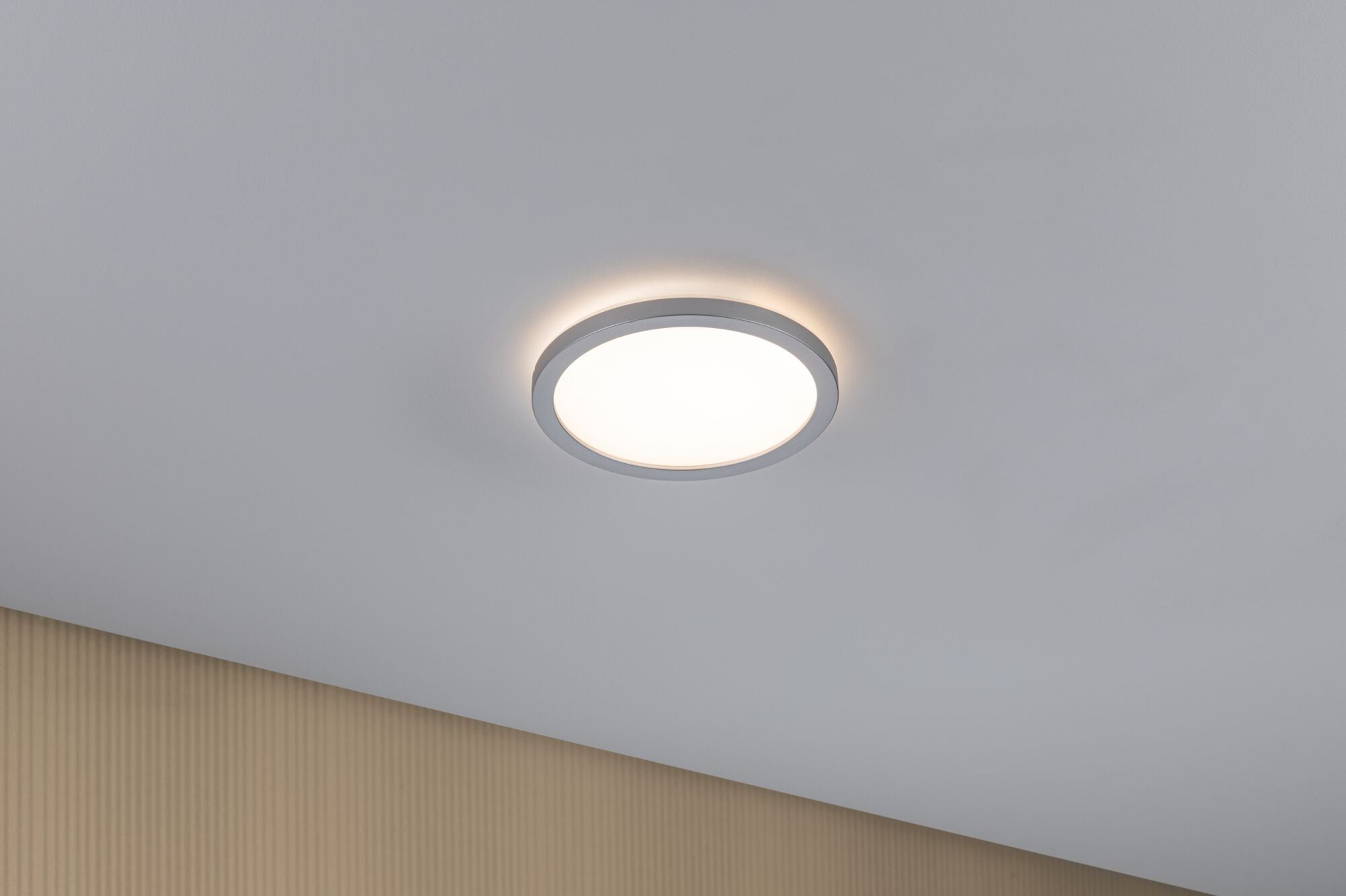 LED Panel Atria Shine Backlight rund 190mm 11,2W 850lm 3000K Chrom matt - Paulmann - 70990