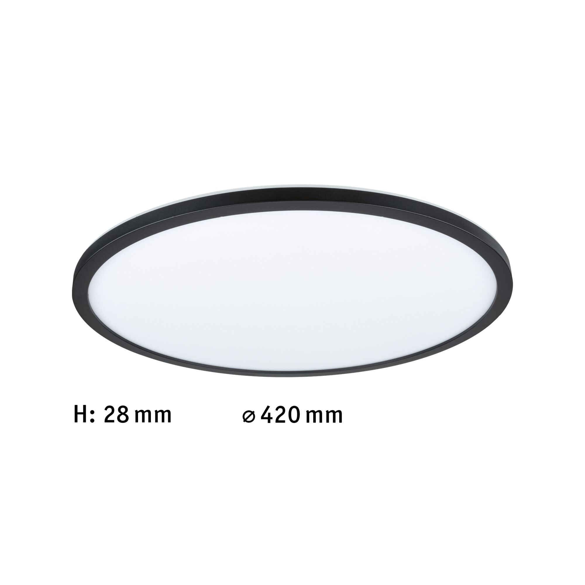LED Panel Atria Shine Backlight rund 420mm 22W 2300lm 4000K Schwarz dimmbar - Paulmann - 71013