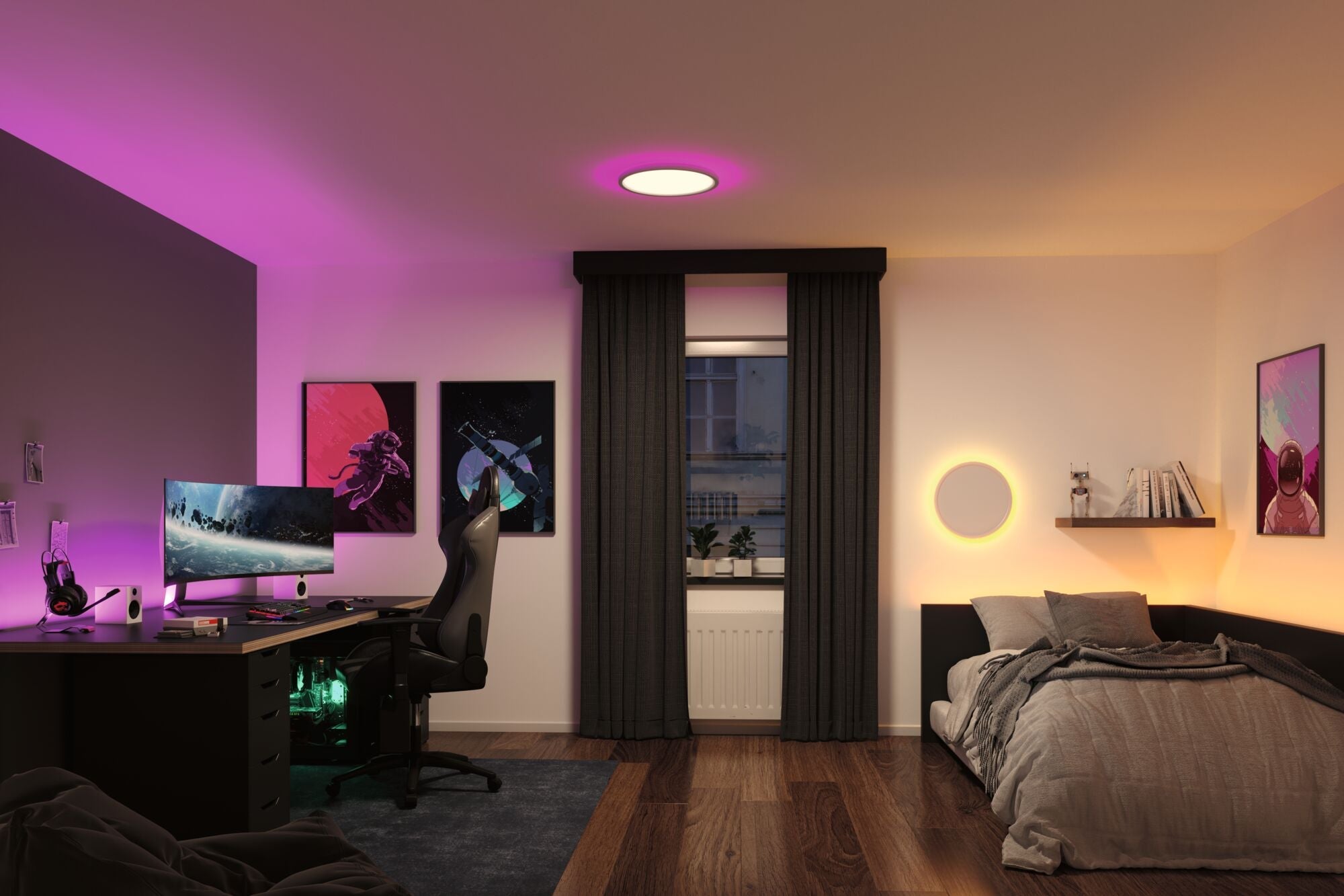 LED Panel Atria Shine rund 400mm 323W 2700lm RGB+ Weiß dimmbar - Paulmann - 71192
