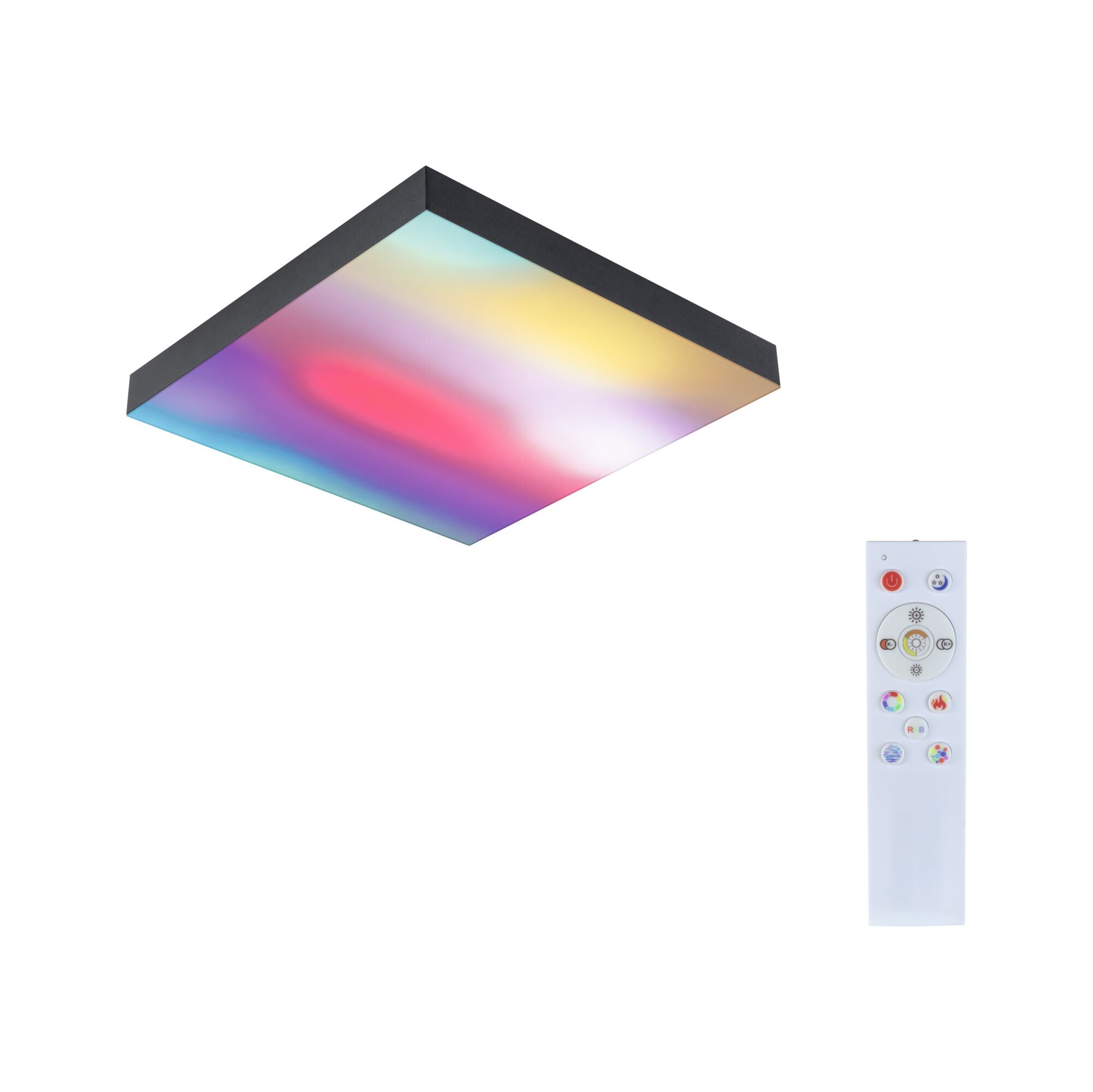 LED Panel Velora Rainbow dynamicRGBW eckig 295x295mm 13,2W 1140lm RGB+ Schwarz dimmbar - Paulmann - 79907