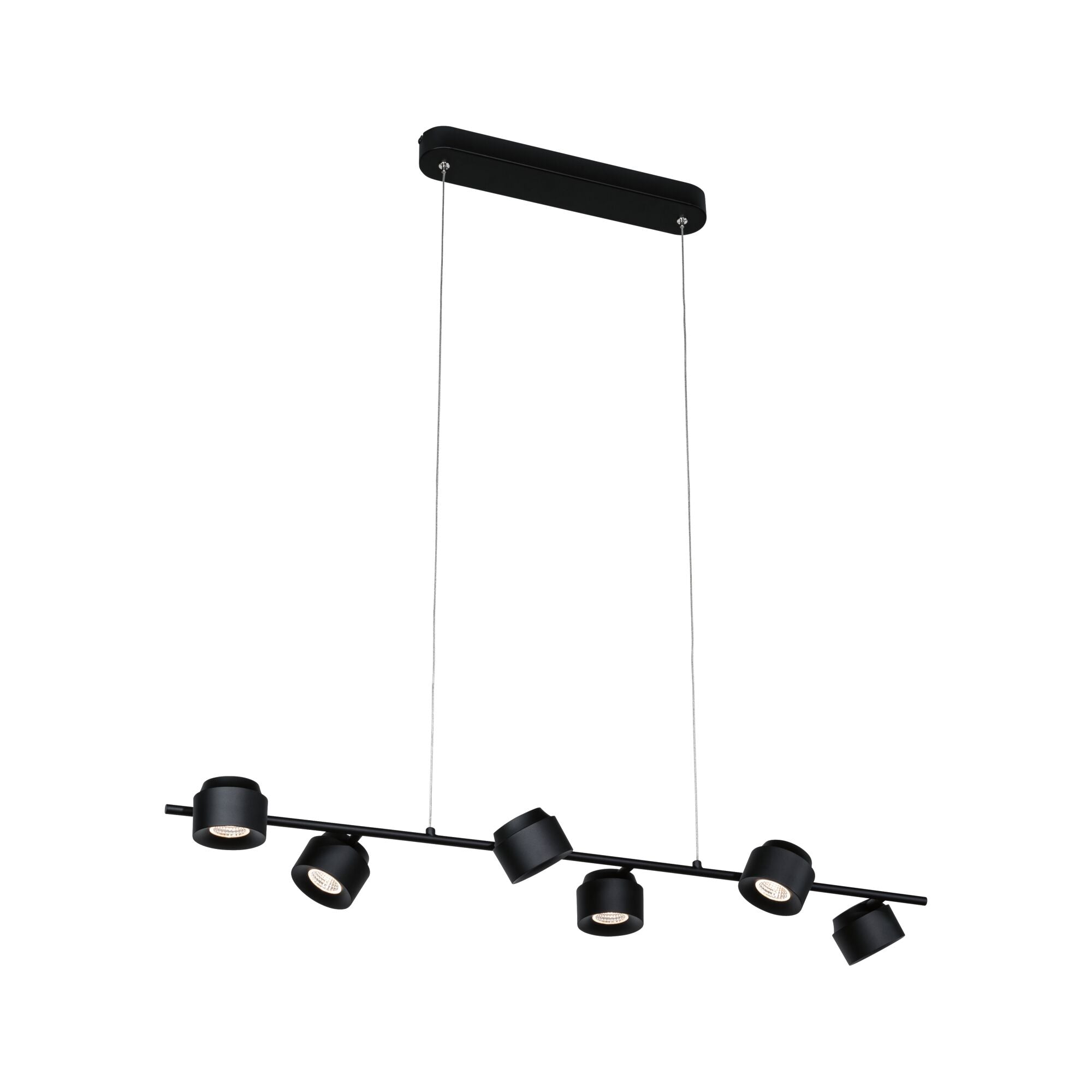 LED Pendelleuchte Puric Pane 2700K 6x350lm 6x4,5W Schwarz dimmbar - Paulmann - 79773