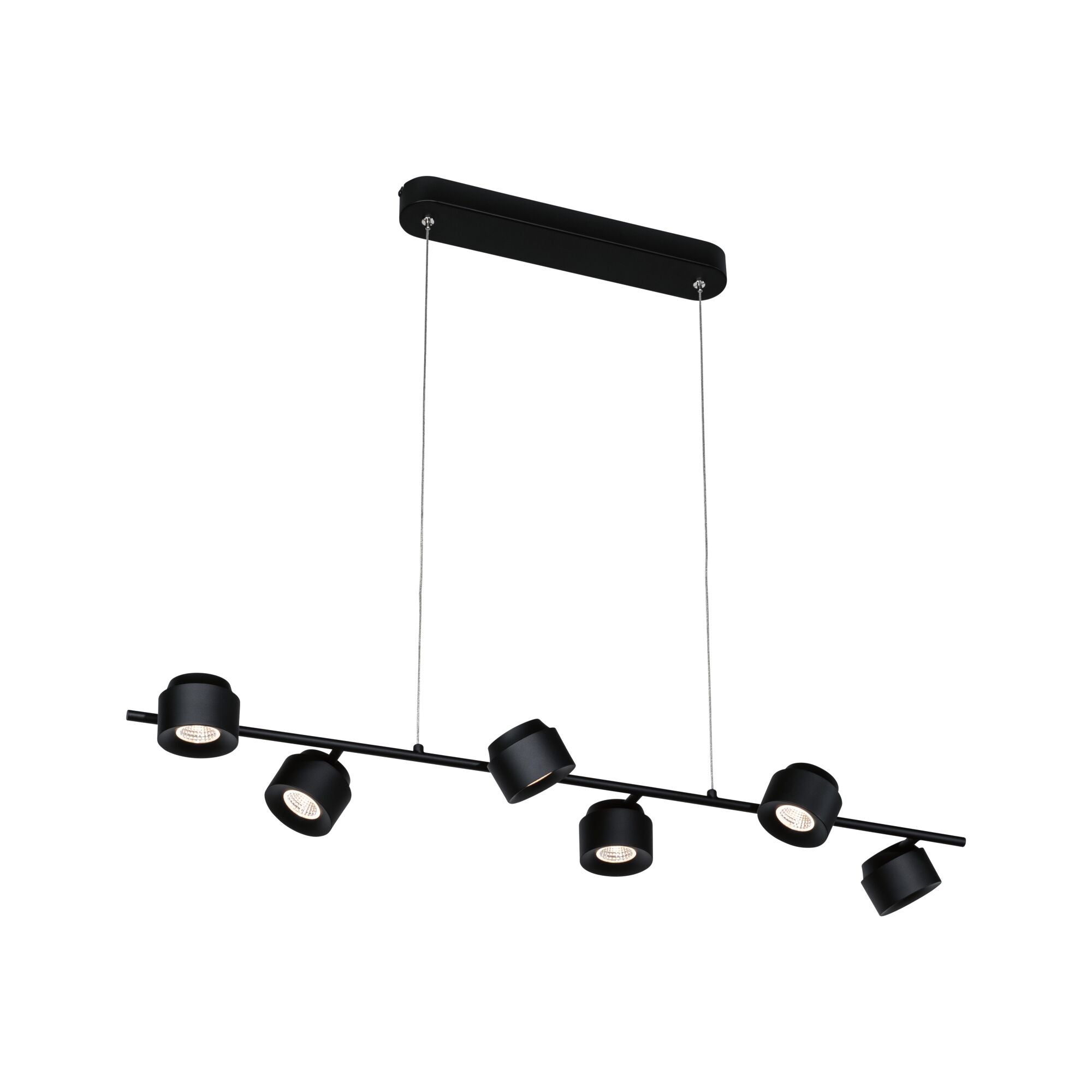 LED Pendelleuchte Puric Pane 2700K 6x350lm 6x4,5W Schwarz dimmbar - Paulmann - 79773