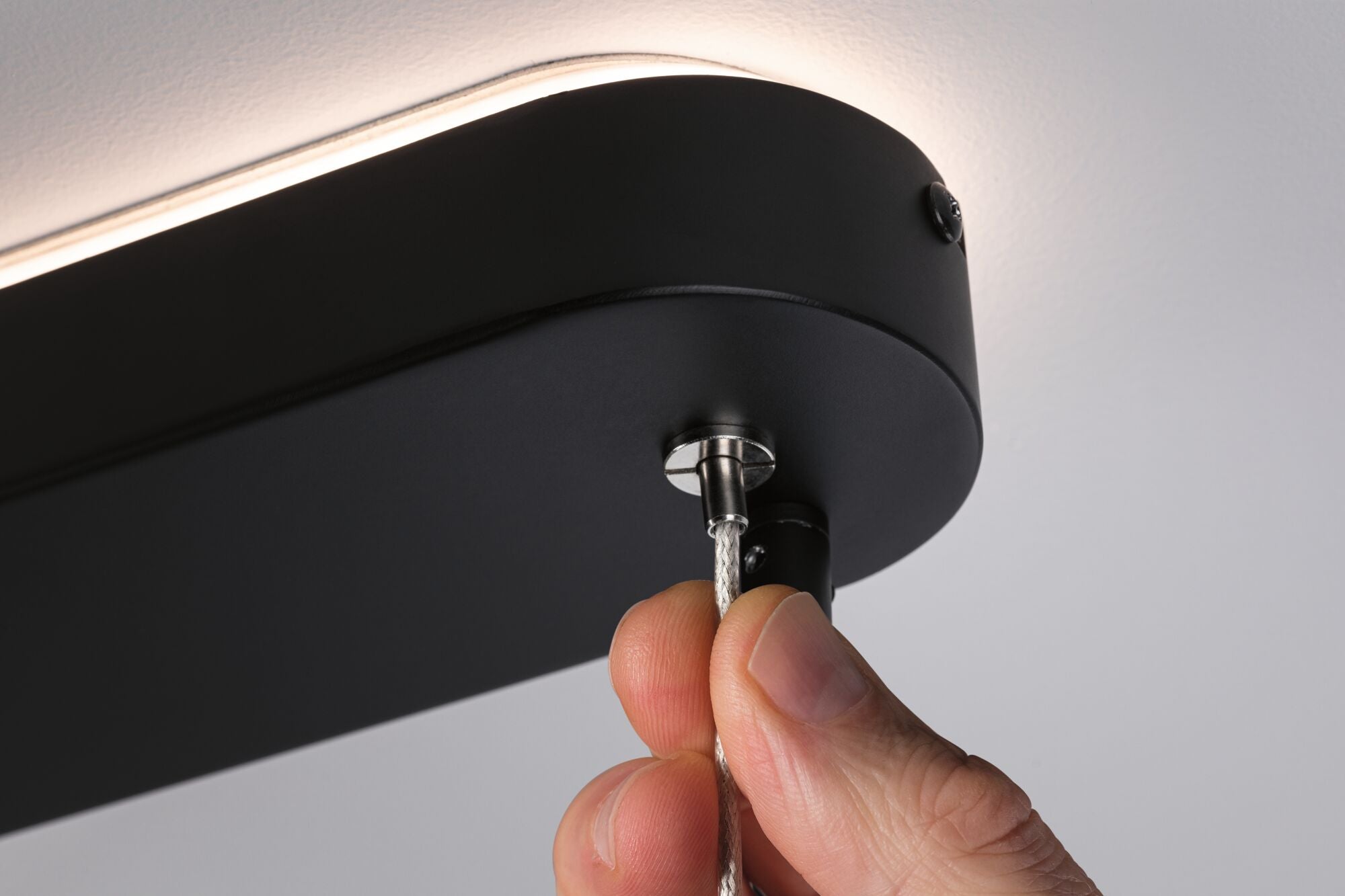 LED Pendelleuchte Puric Pane Effect 2700K 600lm / 400lm 6x6,5 / 1x4,5W Schwarz dimmbar - Paulmann - 79774