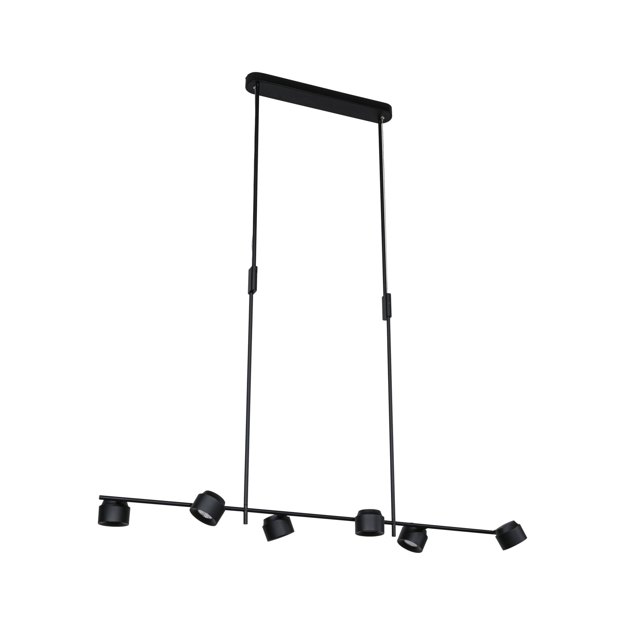 LED Pendelleuchte Puric Pane Effect 2700K 600lm / 400lm 6x6,5 / 1x4,5W Schwarz dimmbar - Paulmann - 79774