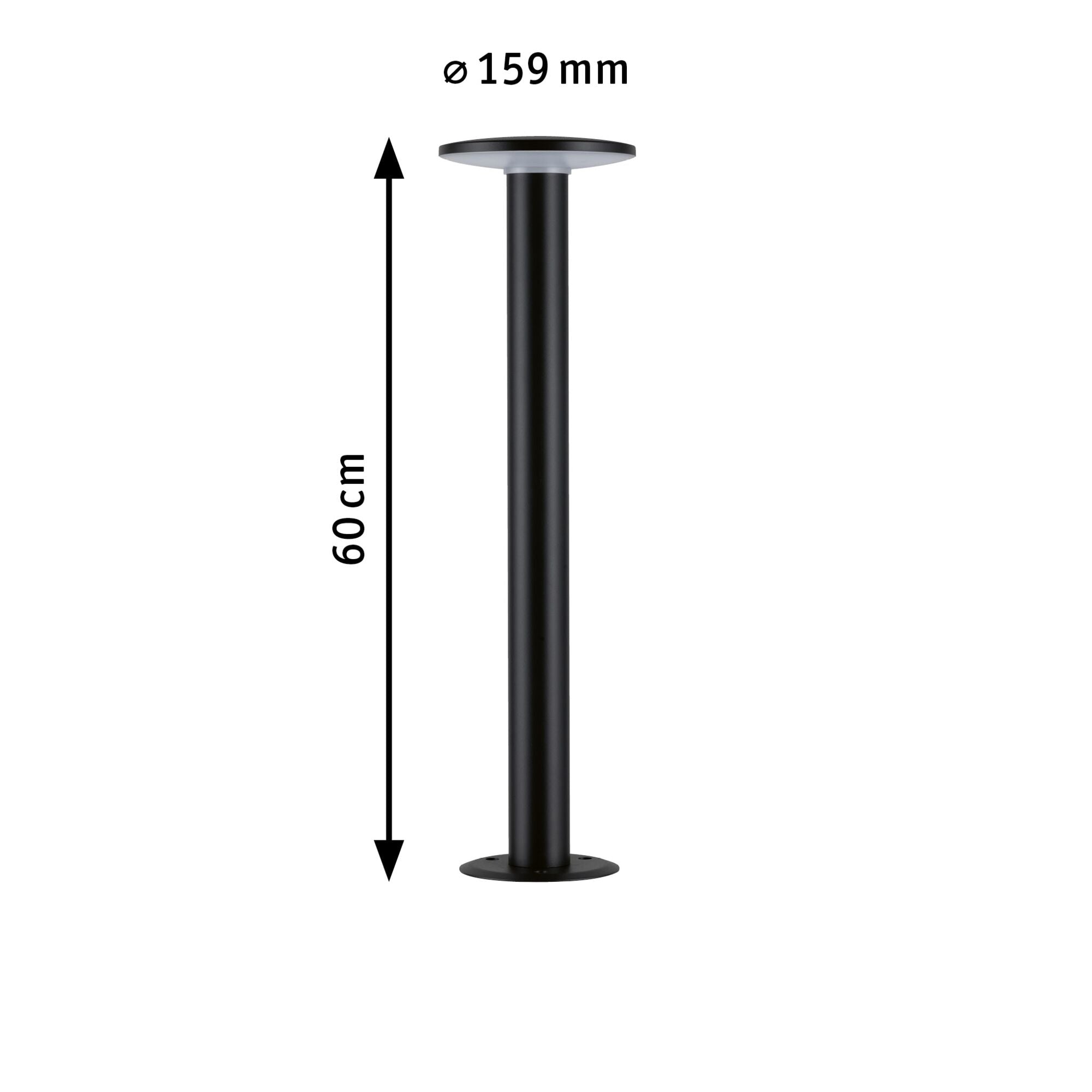 LED Pollerleuchte Plate insektenfreundlich IP44 600mm Tunable Warm 5,5W 280lm 230V Anthrazit Metall/Kunststoff - Paulmann - 94755