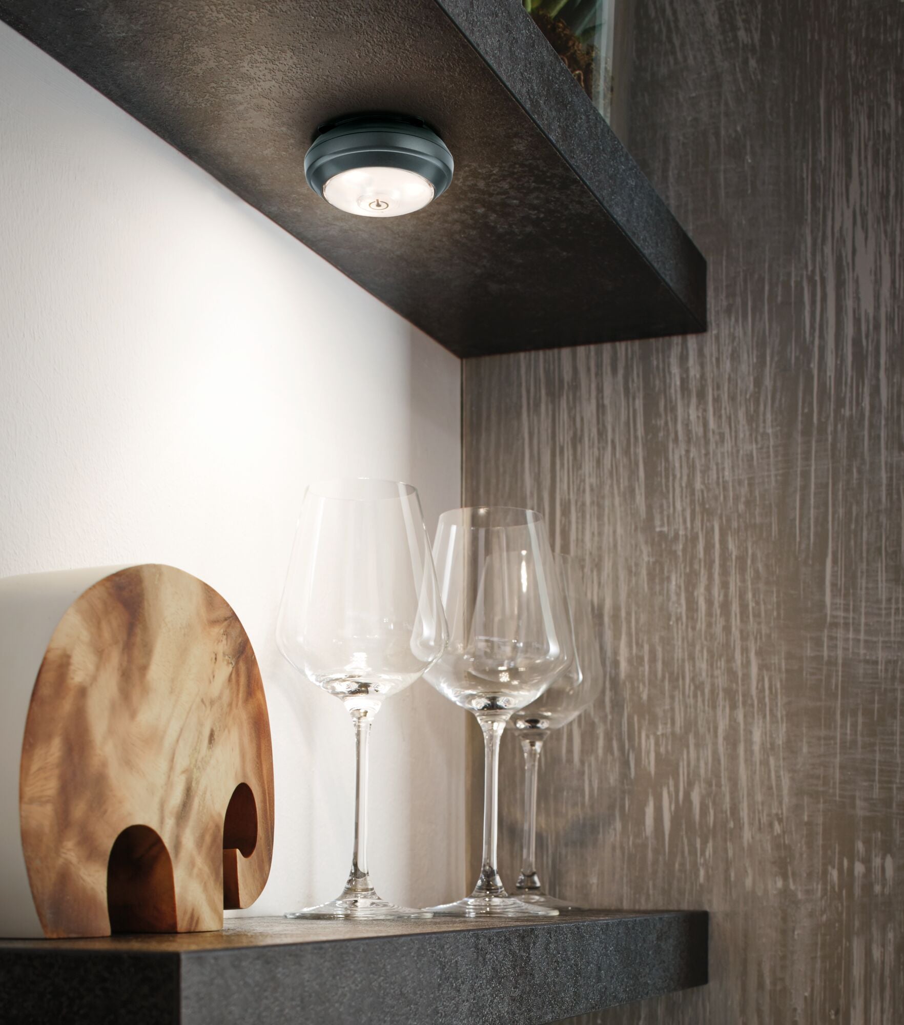 LED Schrankleuchte ButtonLED inkl. Schalter 88mm 70lm 3000K dimmbar Anthrazit - Paulmann - 70639