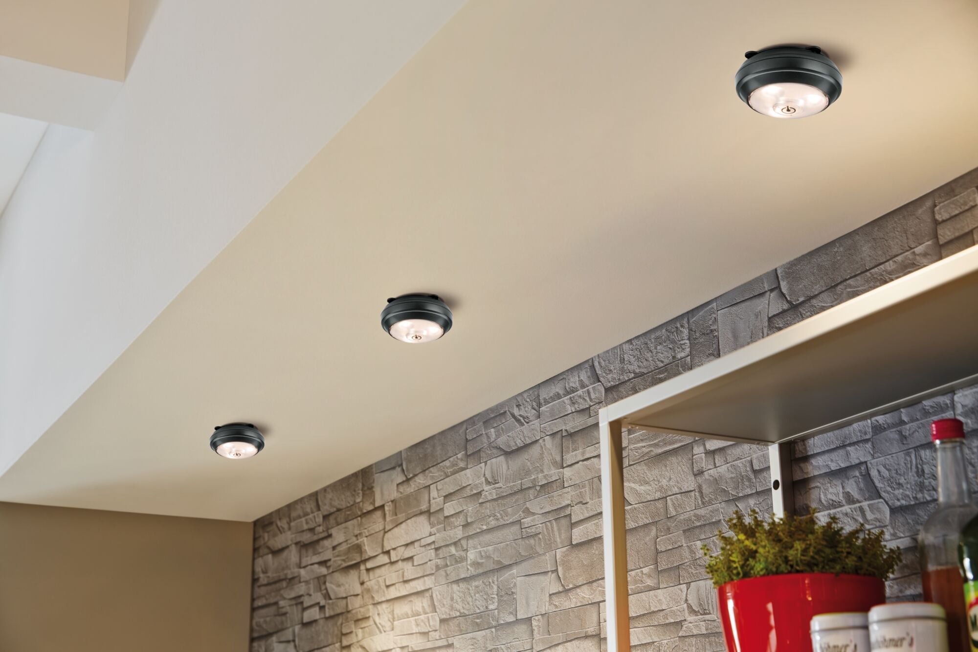 LED Schrankleuchte ButtonLED inkl. Schalter 88mm 70lm 3000K dimmbar Anthrazit - Paulmann - 70639