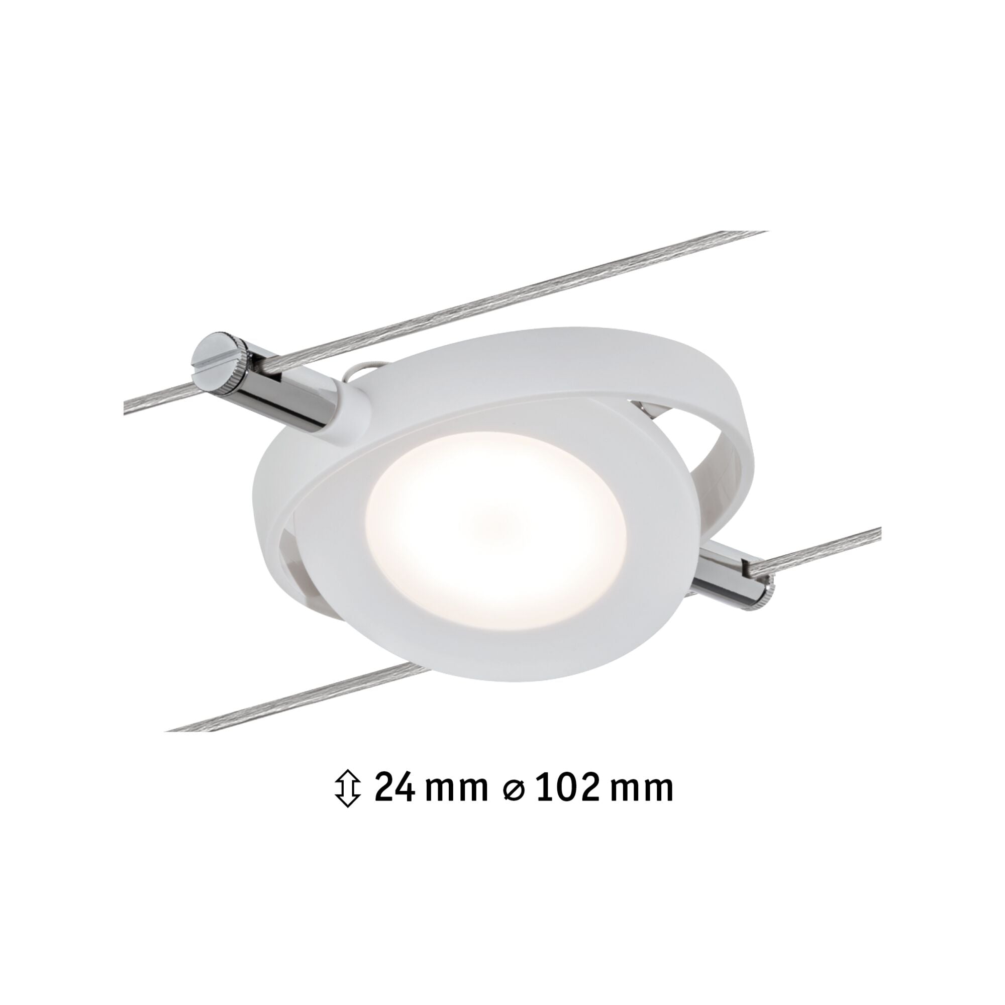 LED Seilsystem RoundMac Einzelspot 200lm 4W 2700K 12V Weiß matt - Paulmann - 94088
