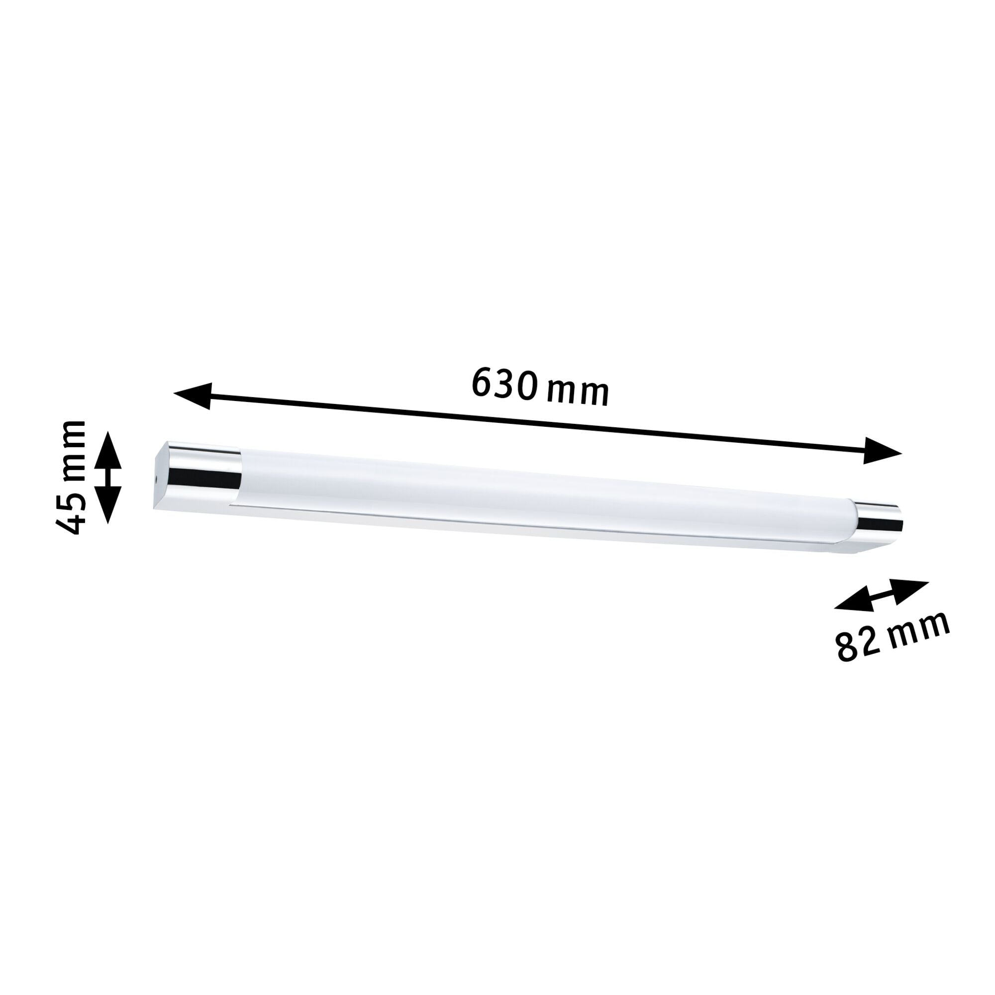 LED Spiegelleuchte Mizar IP44 3000K 835lm 230V 10,5W Chrom/Weiß - Paulmann - 79716