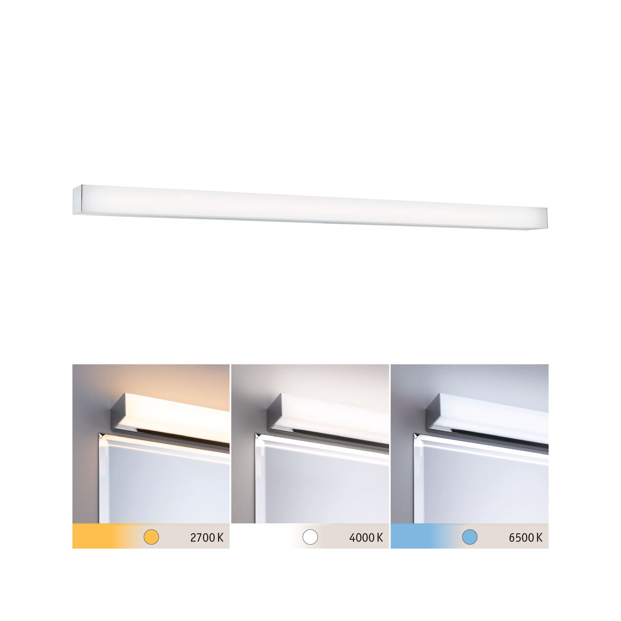 LED Spiegelleuchte Tova IP44 Tunable White 800lm 230V 8,7W dimmbar Chrom/Weiß - Paulmann - 78945