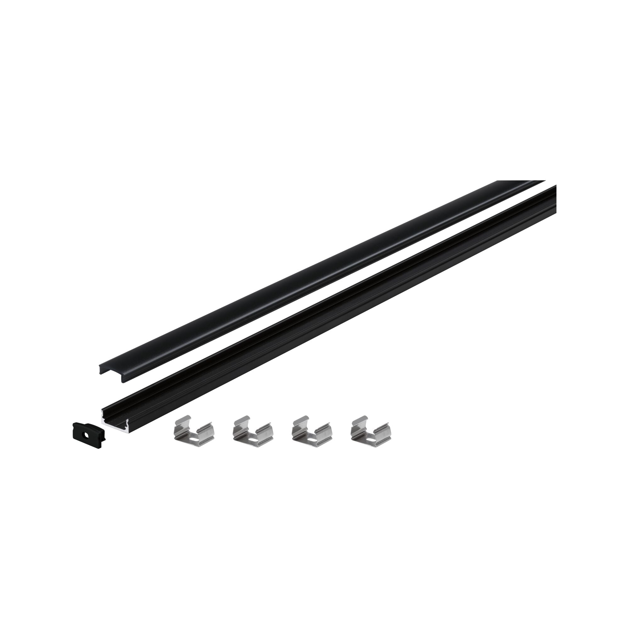 LED Strip Profil Base Schwarzer Diffusor 2m Schwarz - Paulmann - 70521