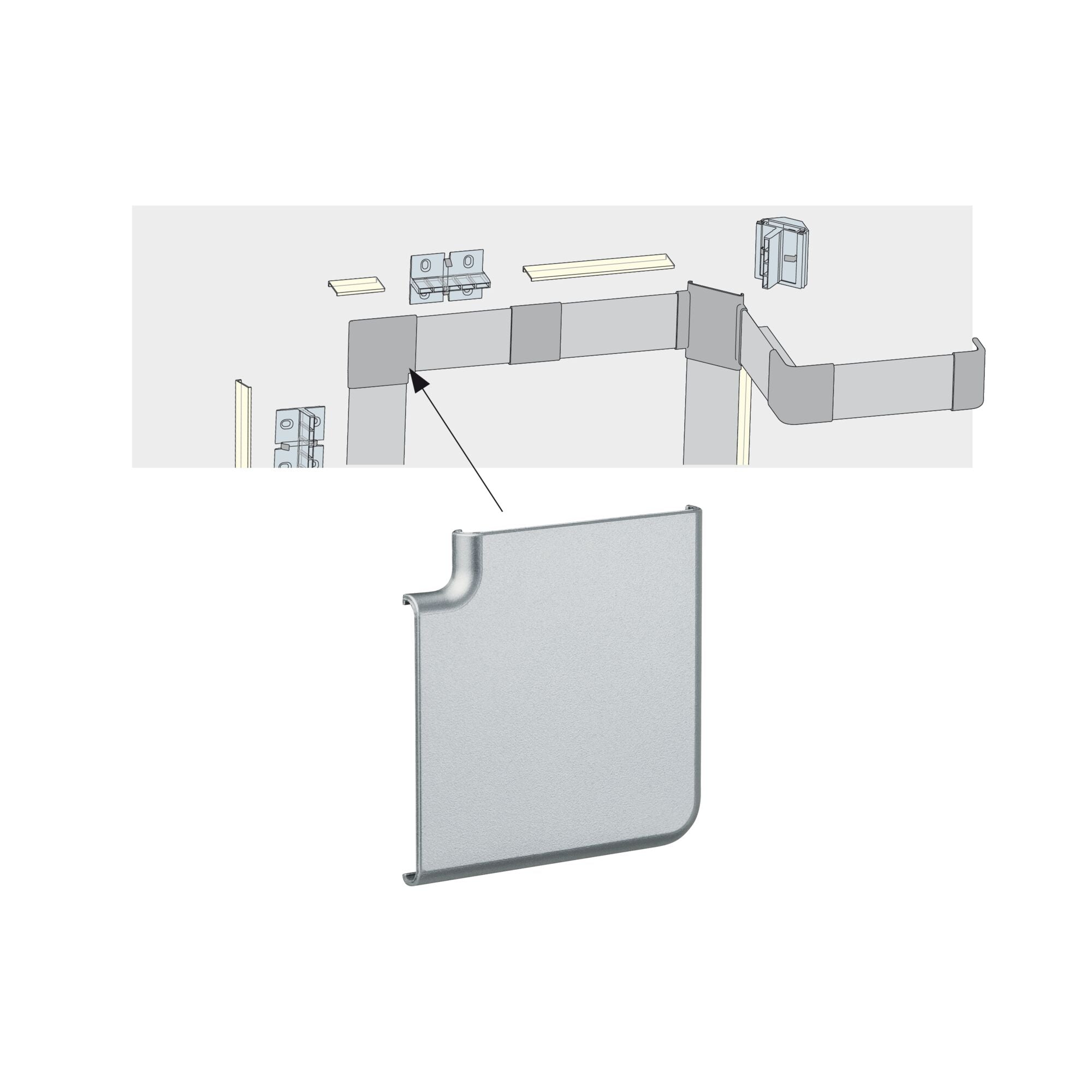 LED Strip Profil Duo 90° Corner 2er Pack Alu matt - Paulmann - 70453