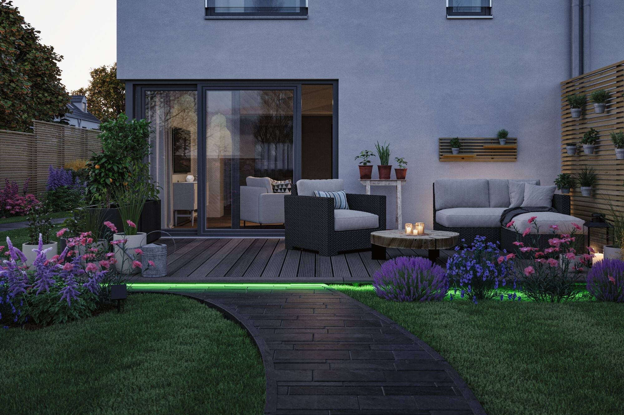 LED Stripe LED Stripe inkl. Fernbedienung 5m IP44 3,2W 22lm/m 60 LEDs/m RGB - Paulmann - 71194