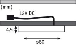 LED Unterschrankleuchte Leaf 3x3,6W 80mm 3x260lm 230/12V rund Alu gebürstet - Paulmann - 93562
