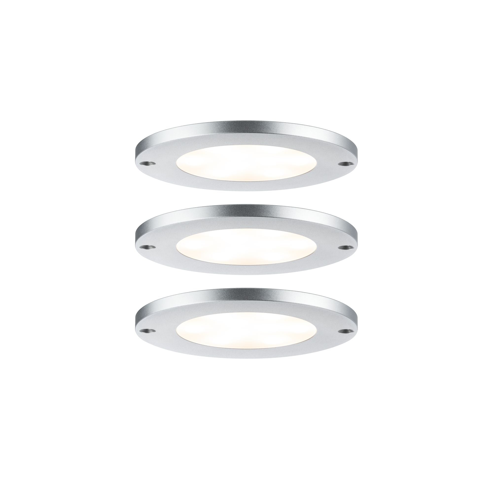 LED Unterschrankleuchte Leaf 3x3,6W 80mm 3x260lm 230/12V rund Alu gebürstet - Paulmann - 93562