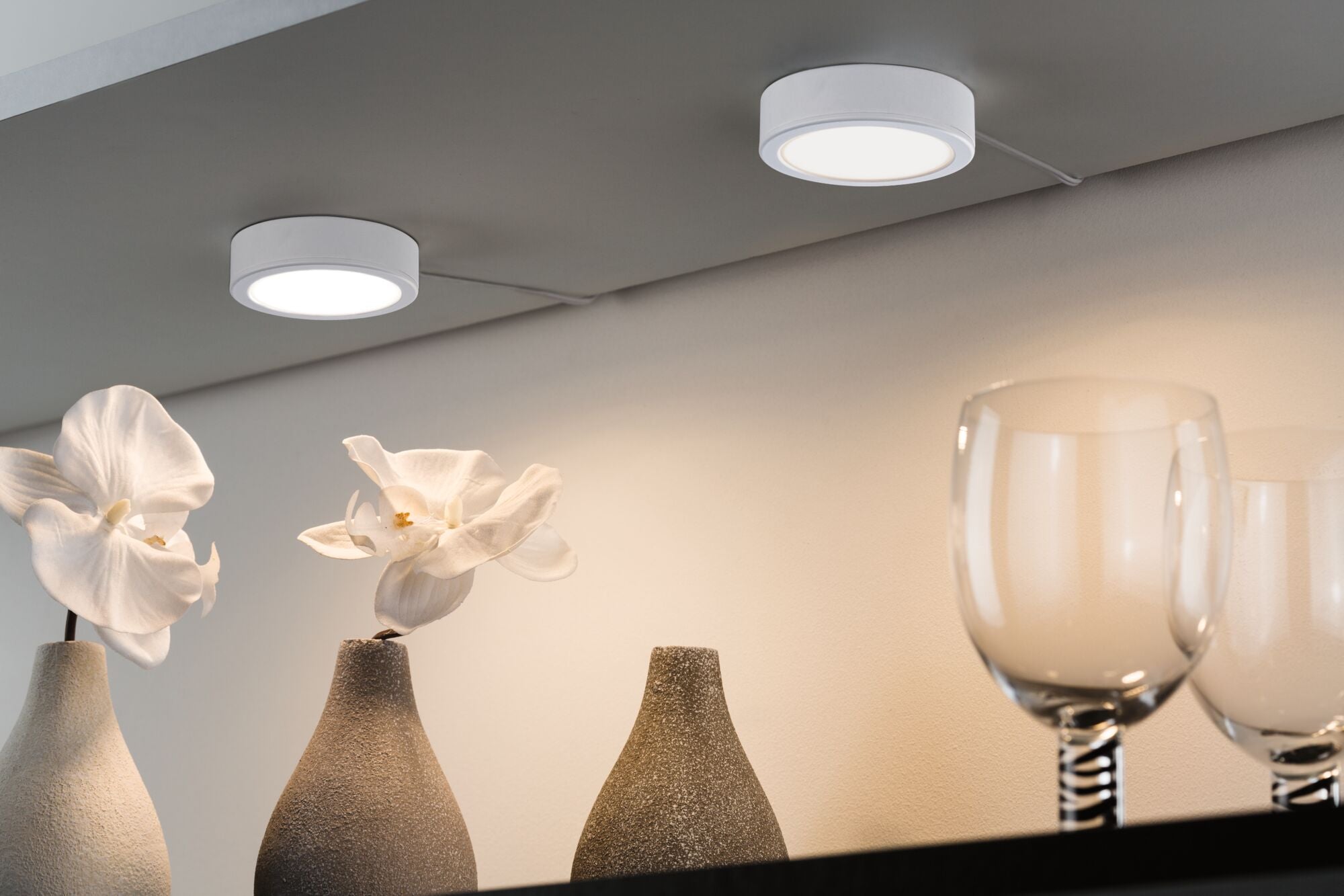 LED Unterschrankleuchte Pukk 3x3,5W 65mm 3x210lm 230V rund Weiß - Paulmann - 99989