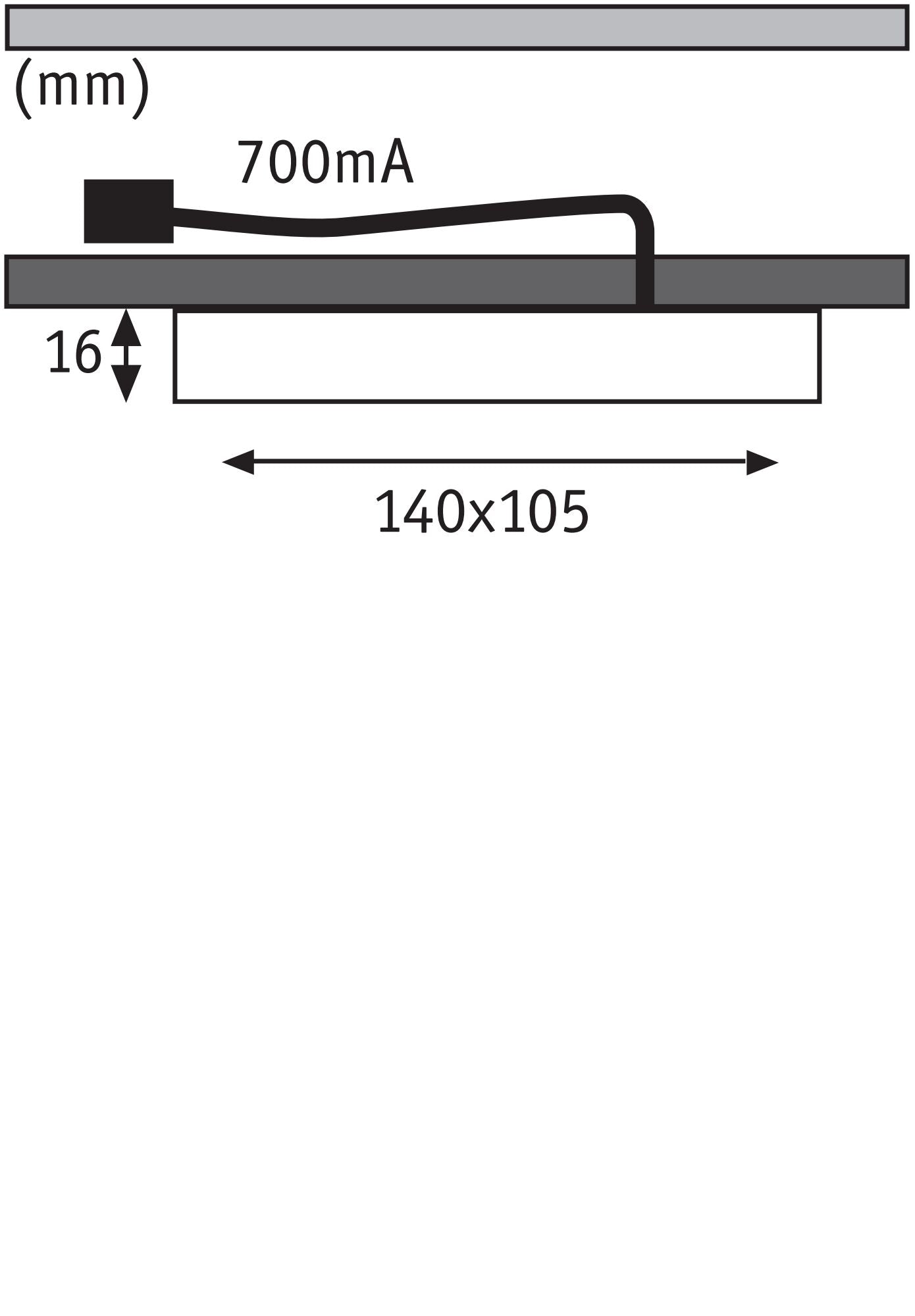 LED Unterschrankleuchte Vane 2x8W 105x140mm 2x430lm 230/12V eckig Weiß matt - Paulmann - 93583