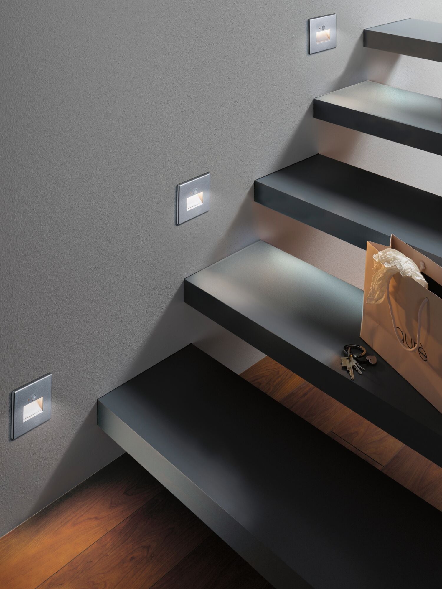 LED Wandeinbauleuchte Edge Quadro eckig 80x42mm 1,2W 25lm 230V 2700K Chrom matt - Paulmann - 93134