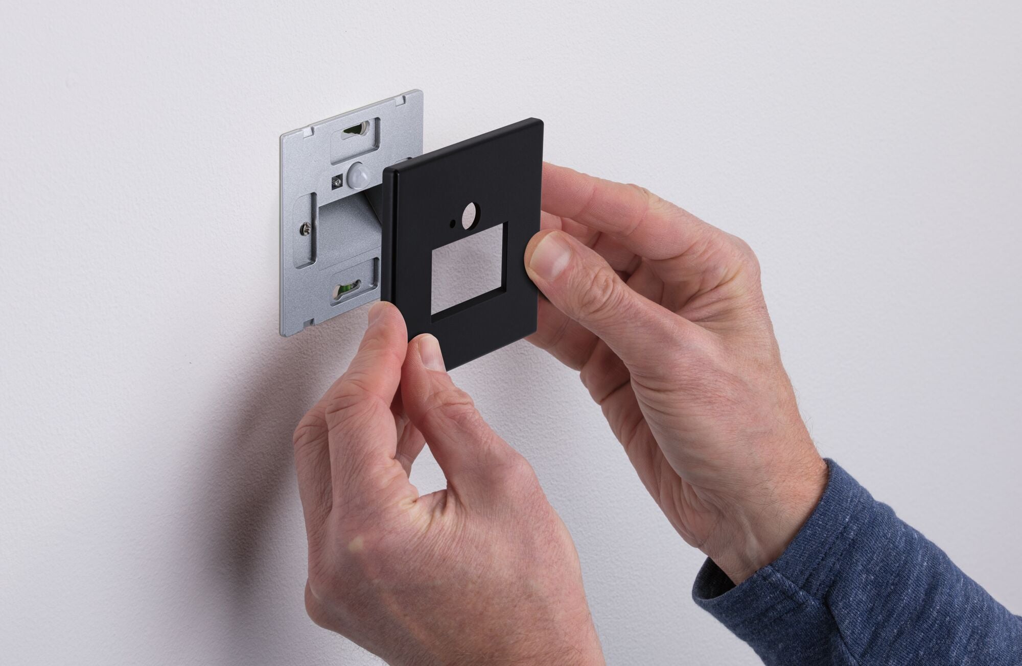 LED Wandeinbauleuchte Edge Quadro eckig 80x42mm 1,2W 25lm 230V 2700K Schwarz - Paulmann - 93135