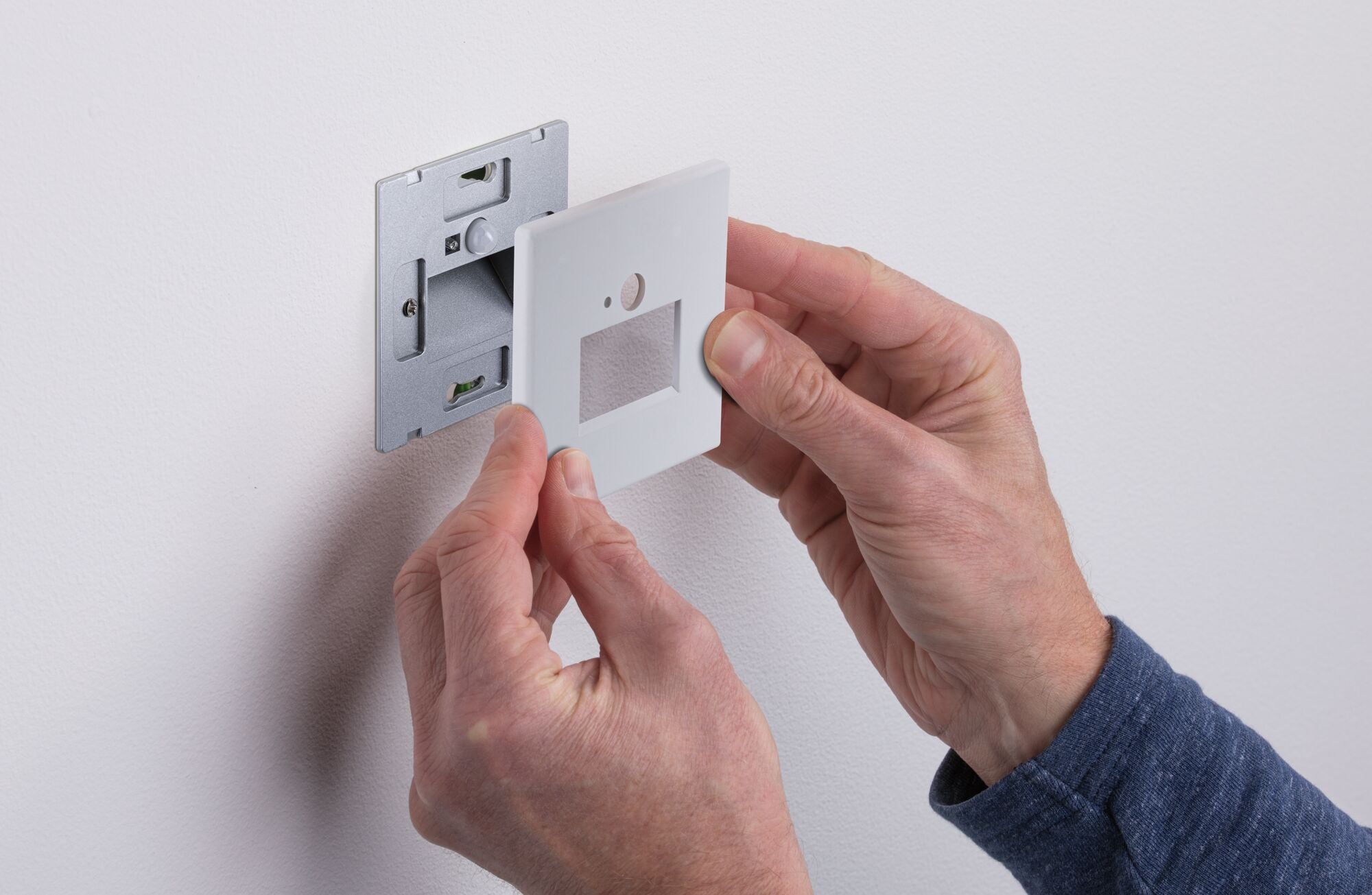 LED Wandeinbauleuchte Edge Quadro eckig 80x42mm 1,2W 25lm 230V 2700K Weiß - Paulmann - 93133