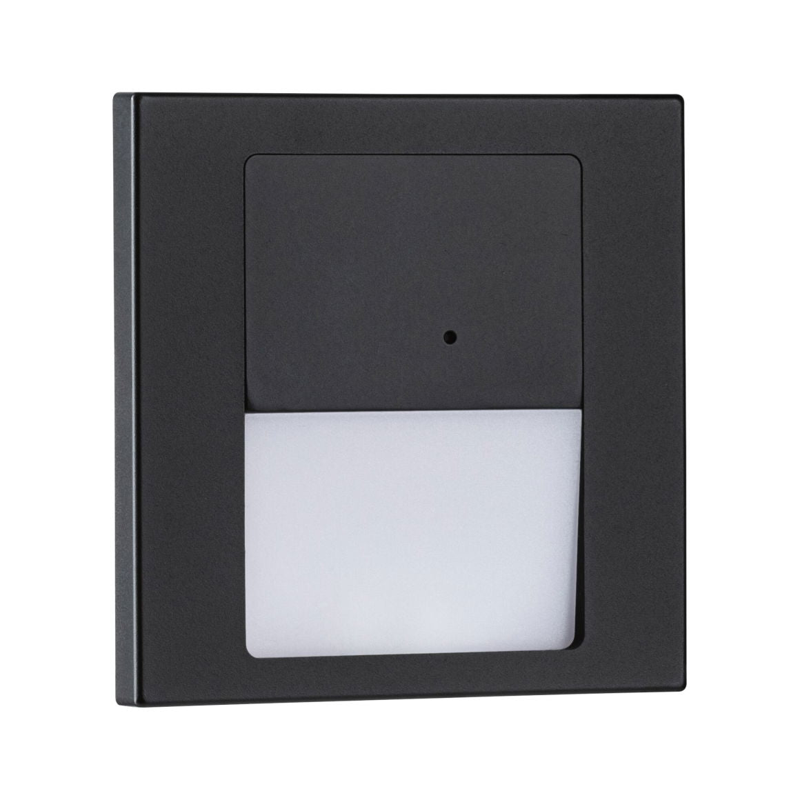 LED Wandeinbauleuchte Tsaro eckig 80x36mm 1W 80lm 230V 2700K Schwarz matt mit Bewegungsmelder - Paulmann - 80004