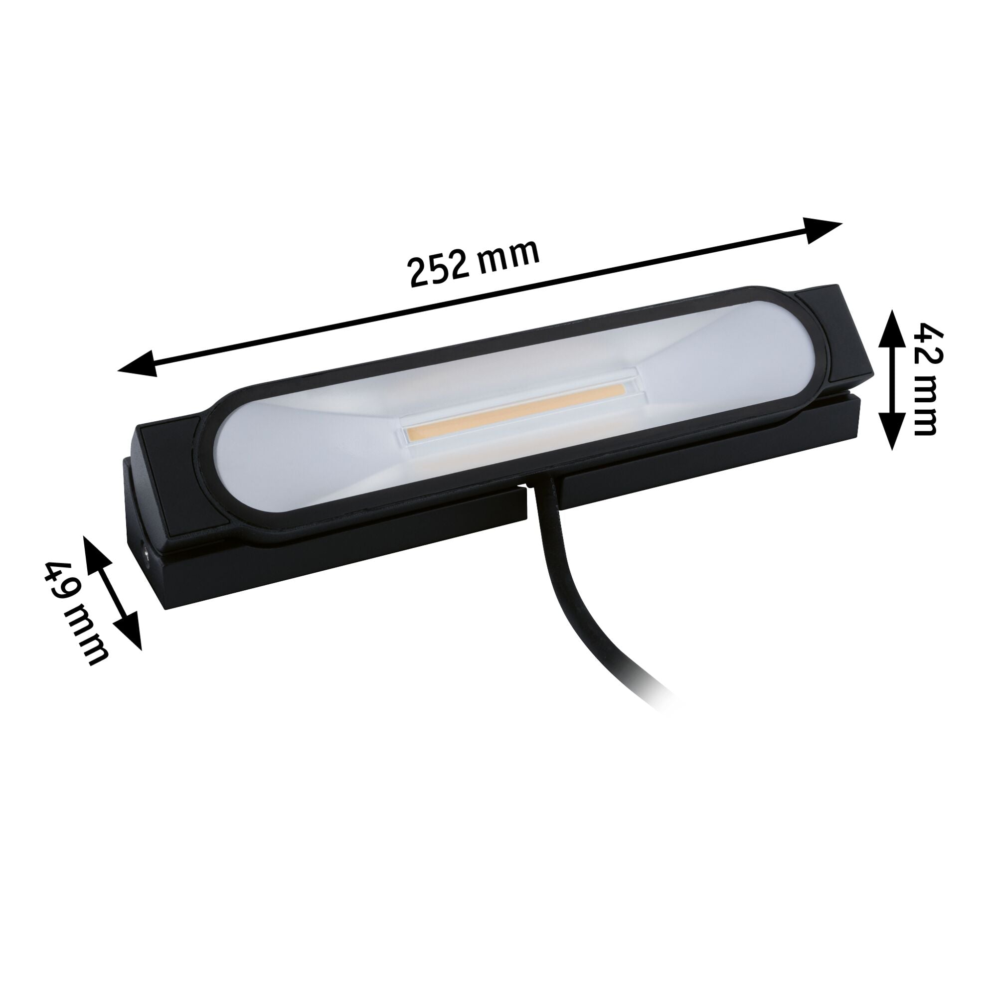LED Wandfluter Ito IP67 252x49mm 3000K 6W 200lm 230V 70° Anthrazit Metall - Paulmann - 94670