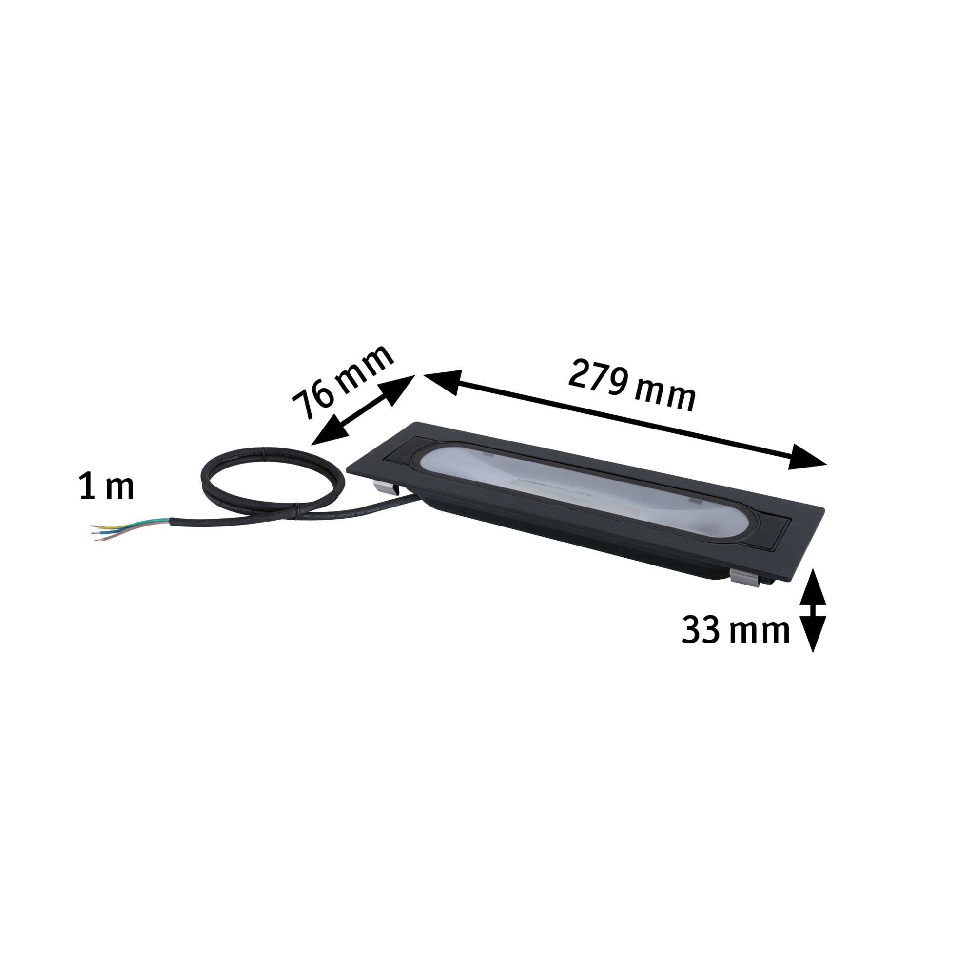 LED Wandfluter Ito IP67 279x76mm 3000K 6W 200lm 230V 70° Anthrazit Metall - Paulmann - 94671
