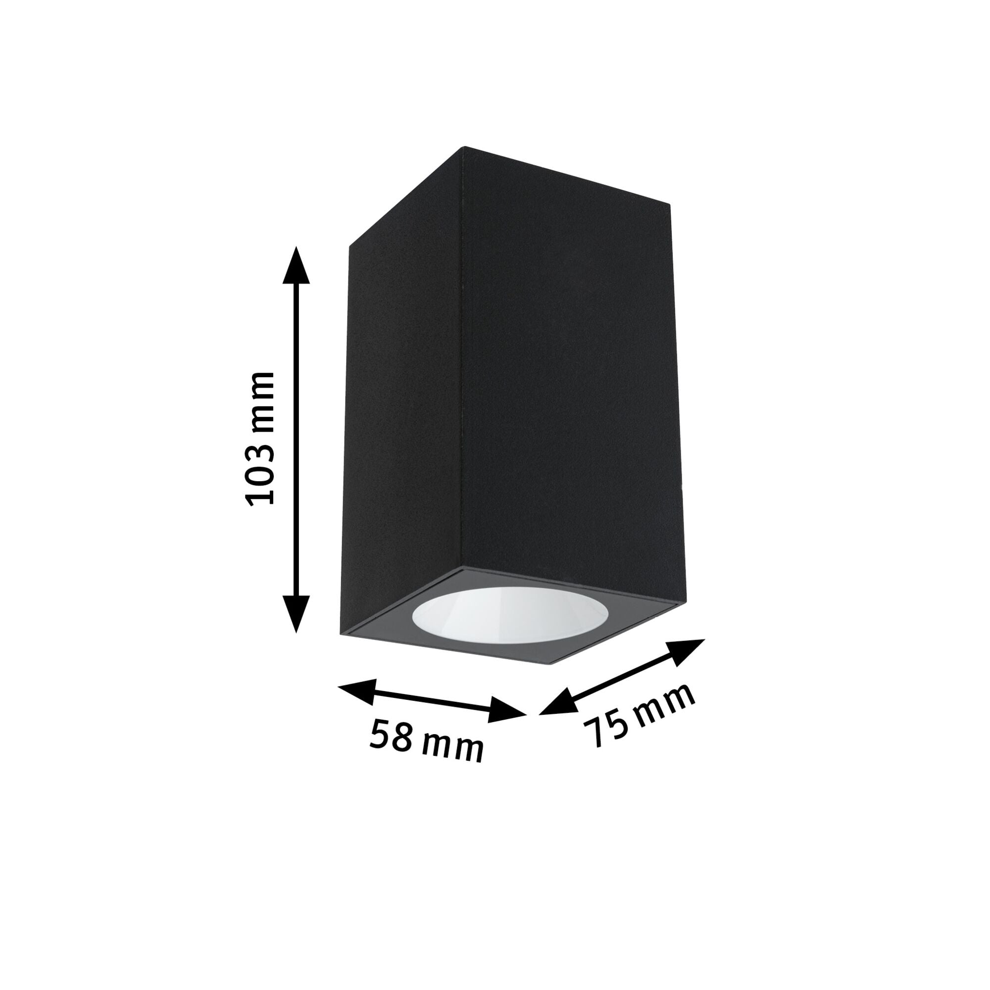 LED Wandleuchte Flame insektenfreundlich IP44 eckig 58x103mm 2200K 4W 265lm 230V 75° Anthrazit Metall - Paulmann - 94710