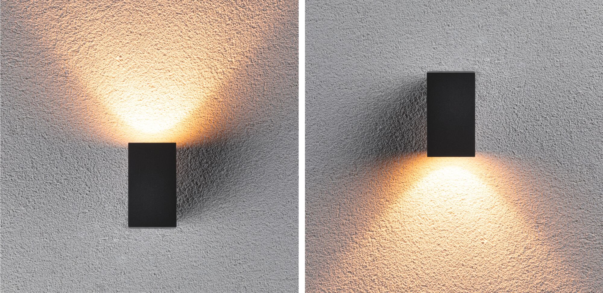 LED Wandleuchte Flame insektenfreundlich IP44 eckig 58x103mm 2200K 4W 265lm 230V 75° Anthrazit Metall - Paulmann - 94710