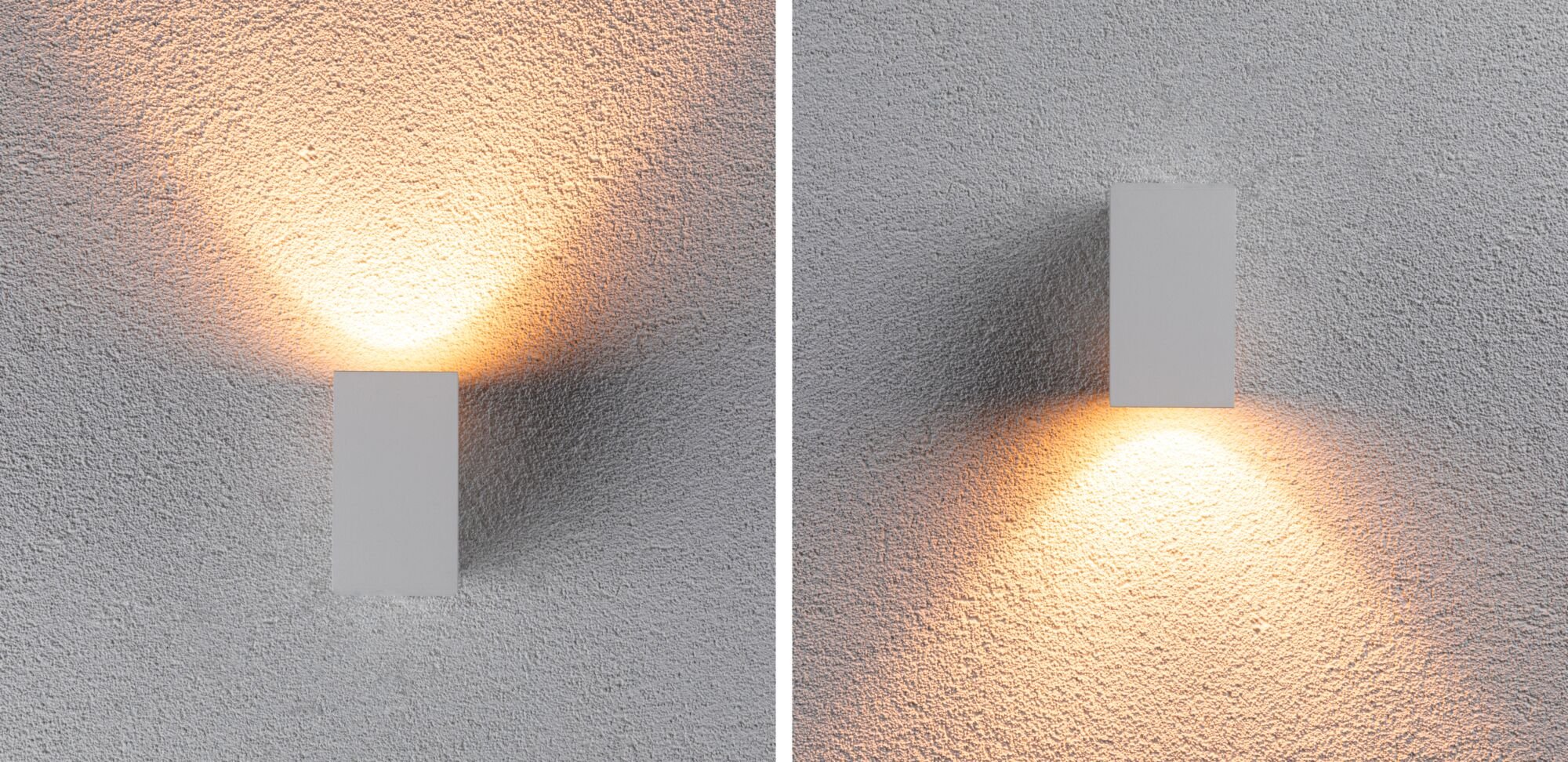 LED Wandleuchte Flame insektenfreundlich IP44 eckig 58x103mm 2200K 4W 265lm 230V 75° Weiß Metall - Paulmann - 94711