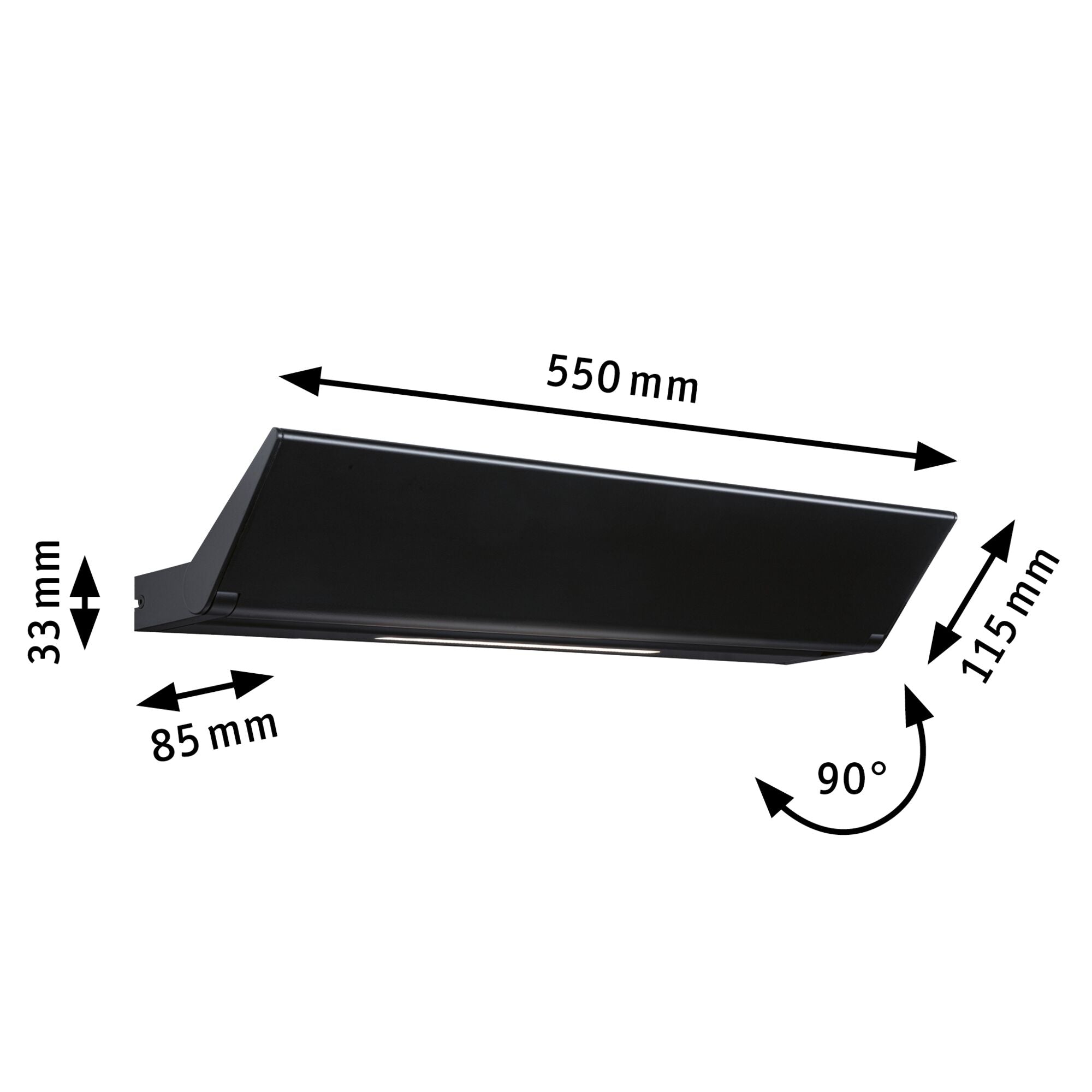 LED Wandleuchte Ranva Tunable White 1400lm / 210lm 230V 13W dimmbar Schwarz matt - Paulmann - 79507